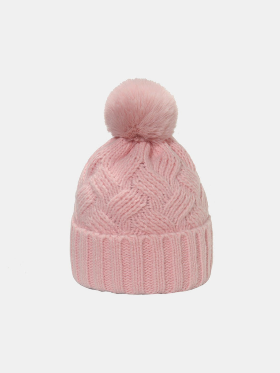 Roll Rim Cable-Knit Hat-BEANIES-[Adult]-[Female]-Blush Pink-One Size-2022 Online Blue Zone Planet