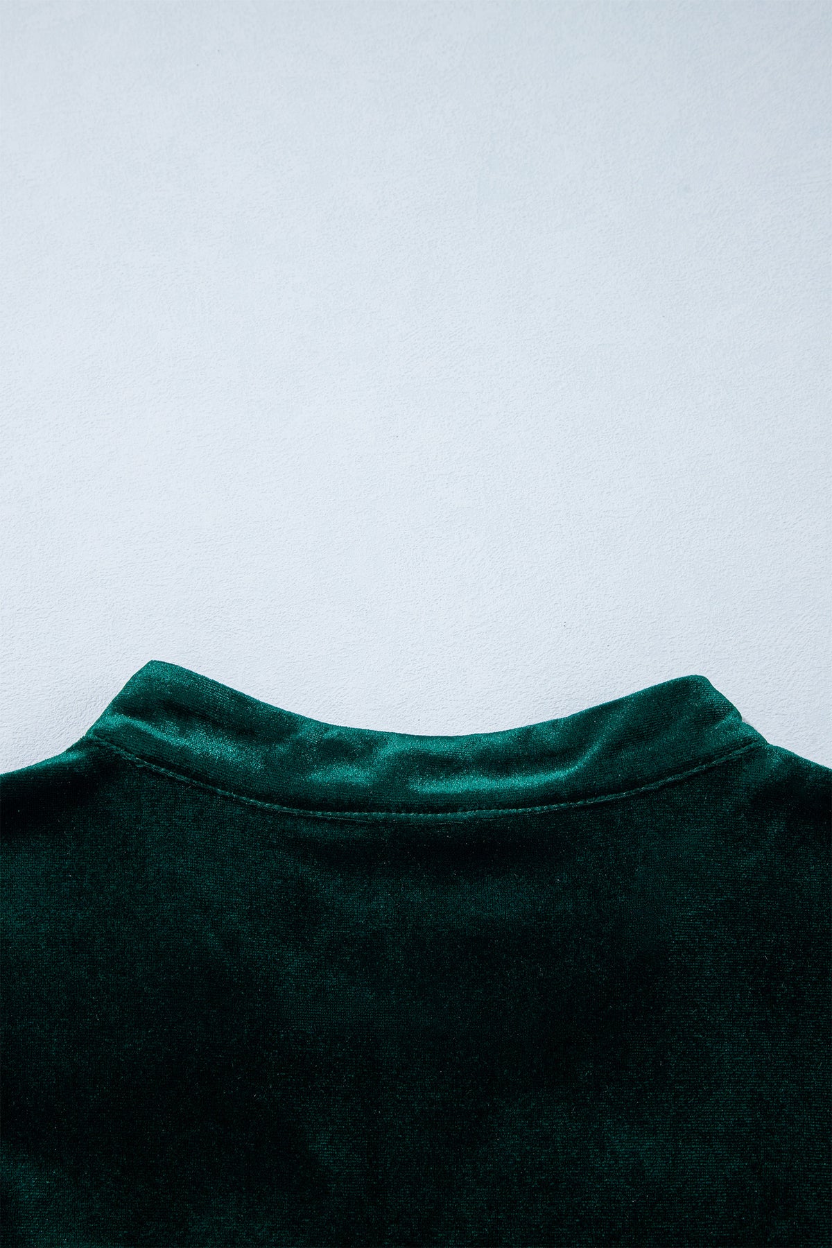 Blackish Green Leopard Trim Velvet Long Sleeve Shift Dress-TOPS / DRESSES-[Adult]-[Female]-2022 Online Blue Zone Planet