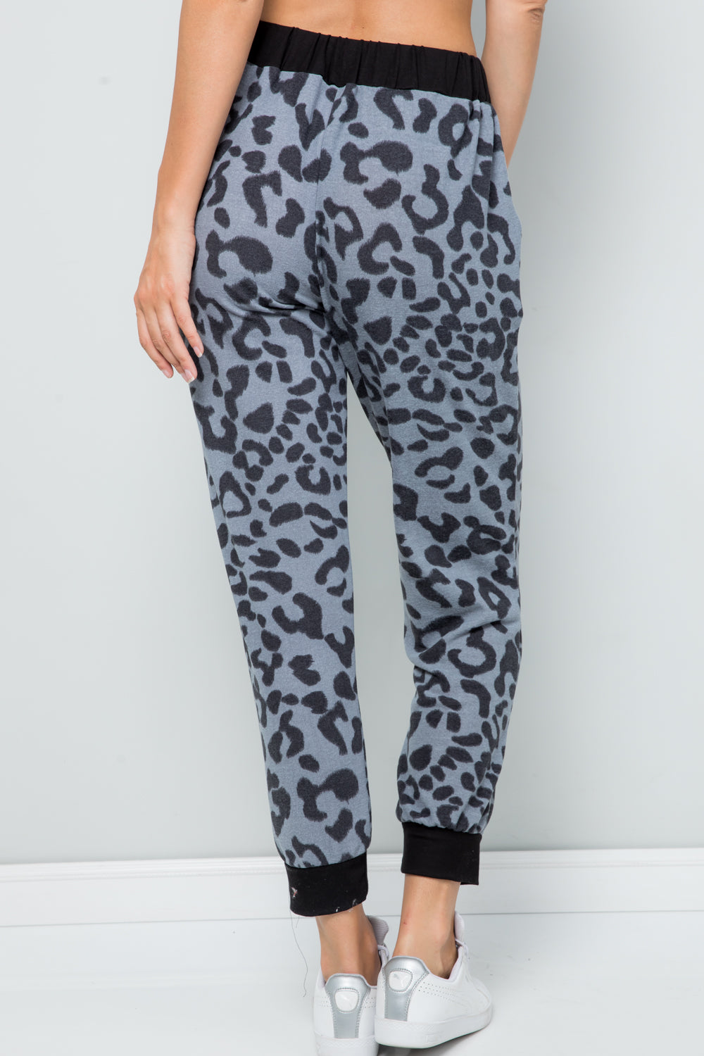 Blue Zone Planet | Celeste Full Size Leopard Contrast Sweatpants-TOPS / DRESSES-[Adult]-[Female]-2022 Online Blue Zone Planet