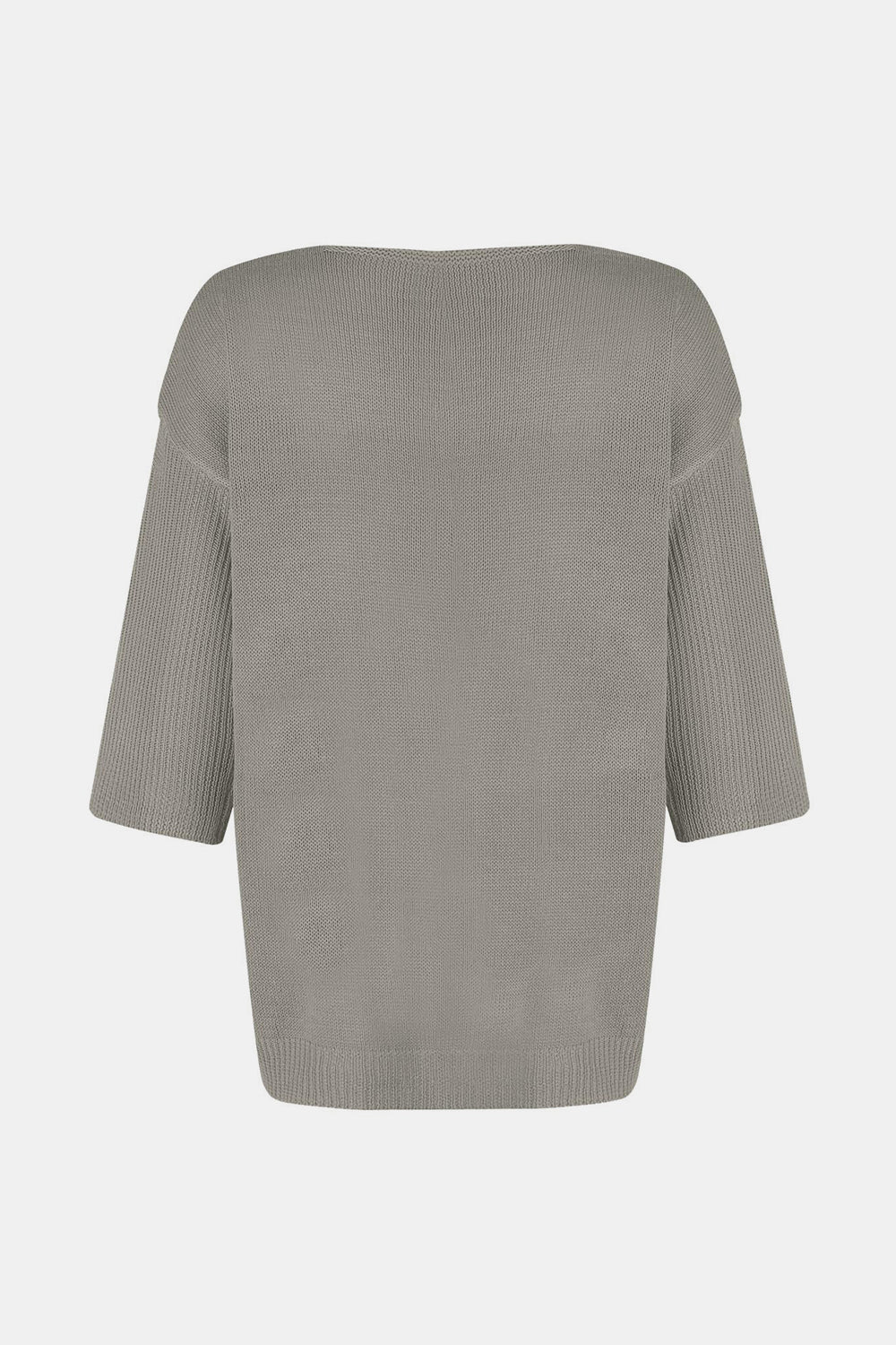 V-Neck Three-Quarter Sleeve Knit Top-TOPS / DRESSES-[Adult]-[Female]-2022 Online Blue Zone Planet