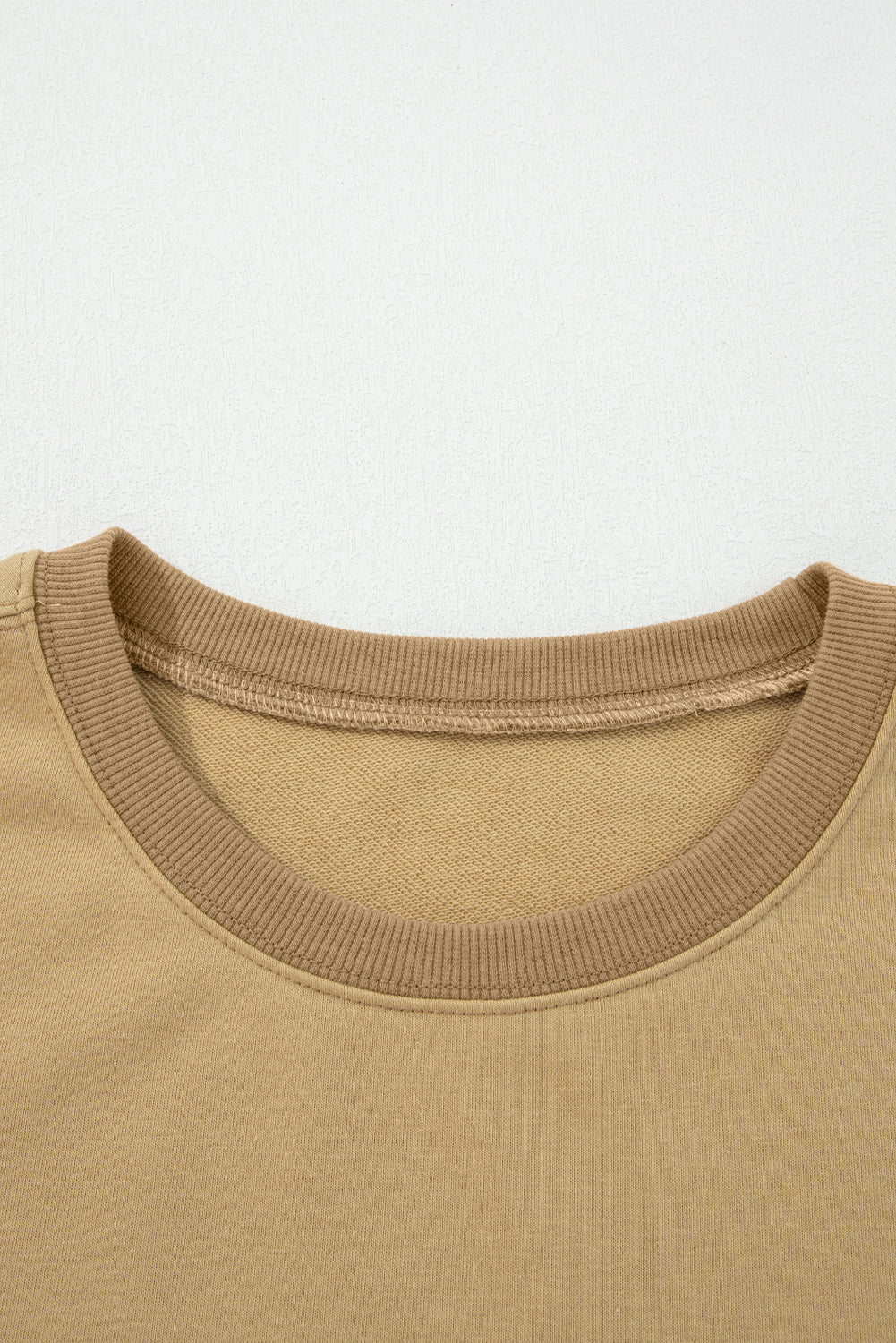 Sage Green Contrast Star Patchwork Exposed Seam Uneven Hem Drop Shoulder Sweatshirt-Tops/Sweatshirts & Hoodies-[Adult]-[Female]-2022 Online Blue Zone Planet