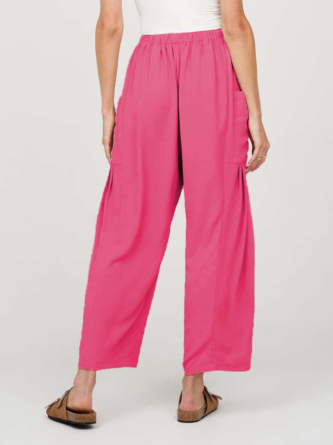 Full Size Wide Leg Pants with Pockets-BOTTOMS SIZES SMALL MEDIUM LARGE-[Adult]-[Female]-2022 Online Blue Zone Planet