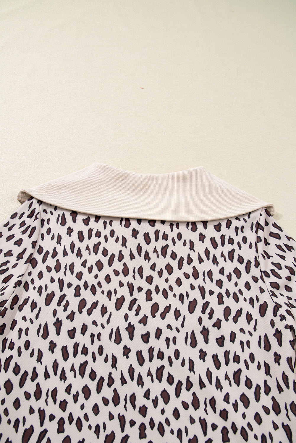 Khaki Leopard Print Zip up Collar Patchwork Shift Mini Dress-TOPS / DRESSES-[Adult]-[Female]-2022 Online Blue Zone Planet