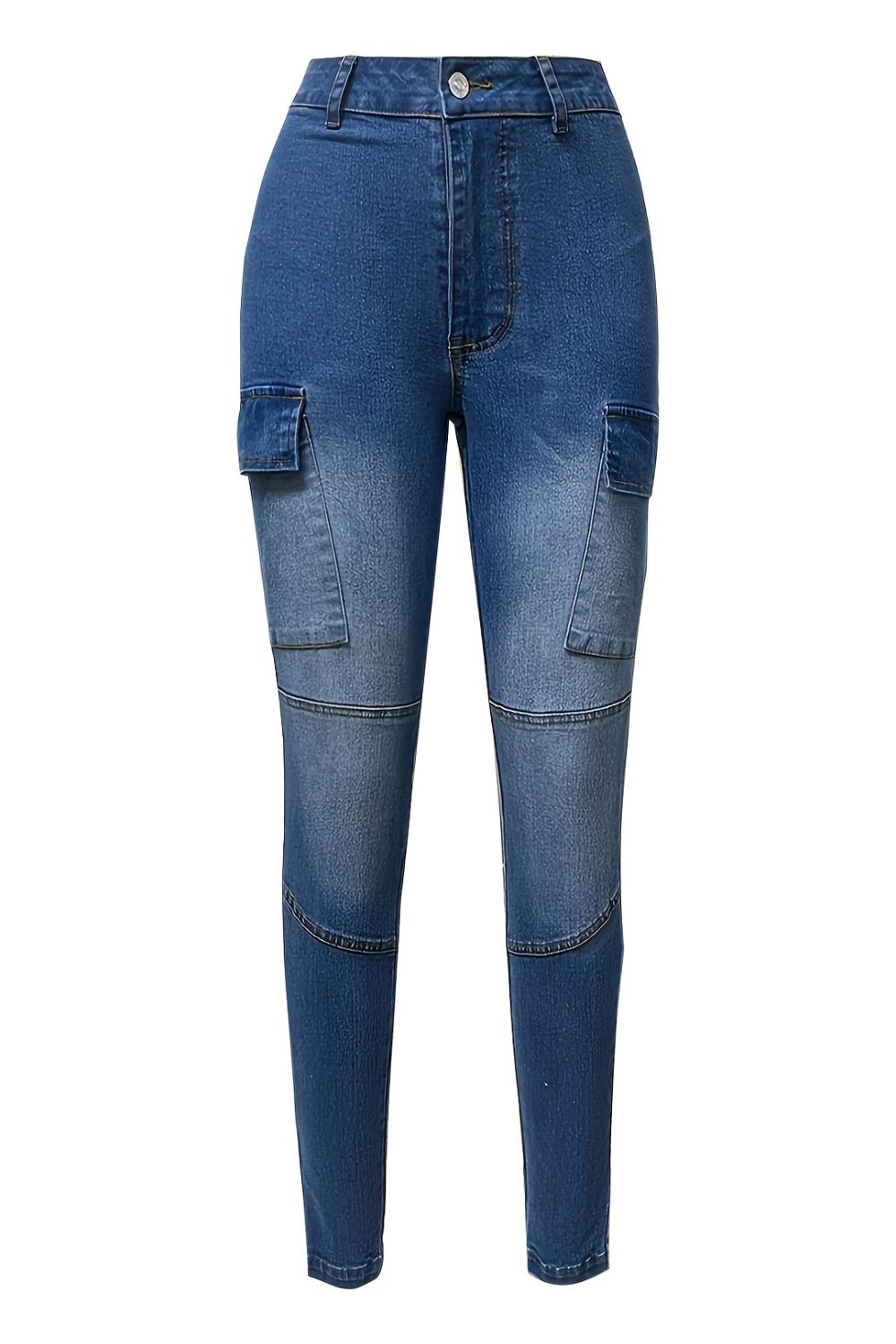 Blue Zone Planet | Skinny Jeans with Pockets-BOTTOMS SIZES SMALL MEDIUM LARGE-[Adult]-[Female]-2022 Online Blue Zone Planet