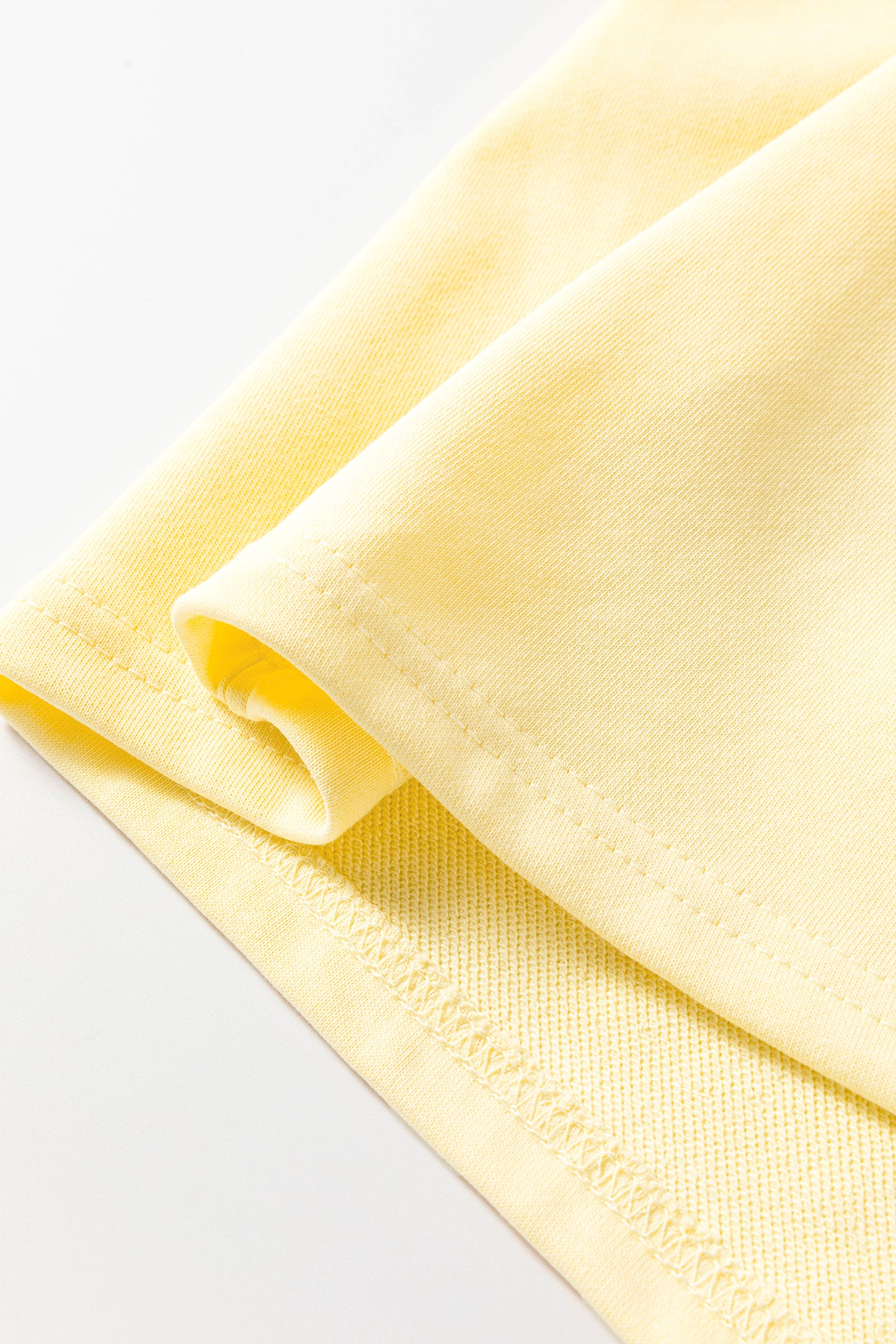 Yellow Cream Eyelet Embroidered Lace Splicing Sleeve Loose T Shirt Dress-TOPS / DRESSES-[Adult]-[Female]-2022 Online Blue Zone Planet