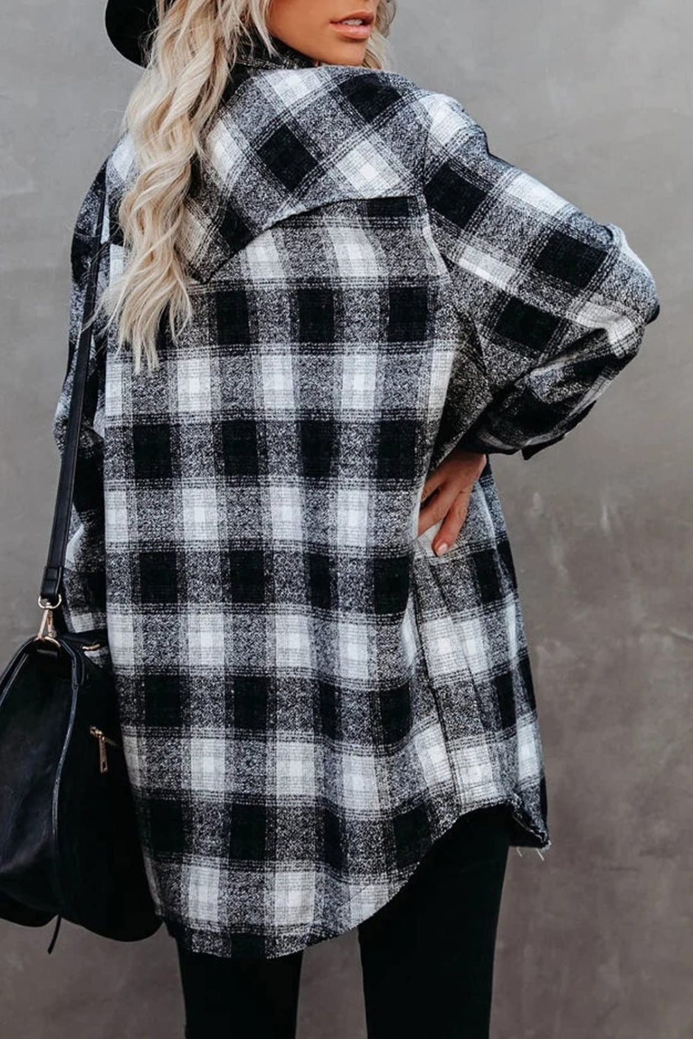 Full Size Plaid Collared Neck Long Sleeve Shirt-TOPS / DRESSES-[Adult]-[Female]-2022 Online Blue Zone Planet