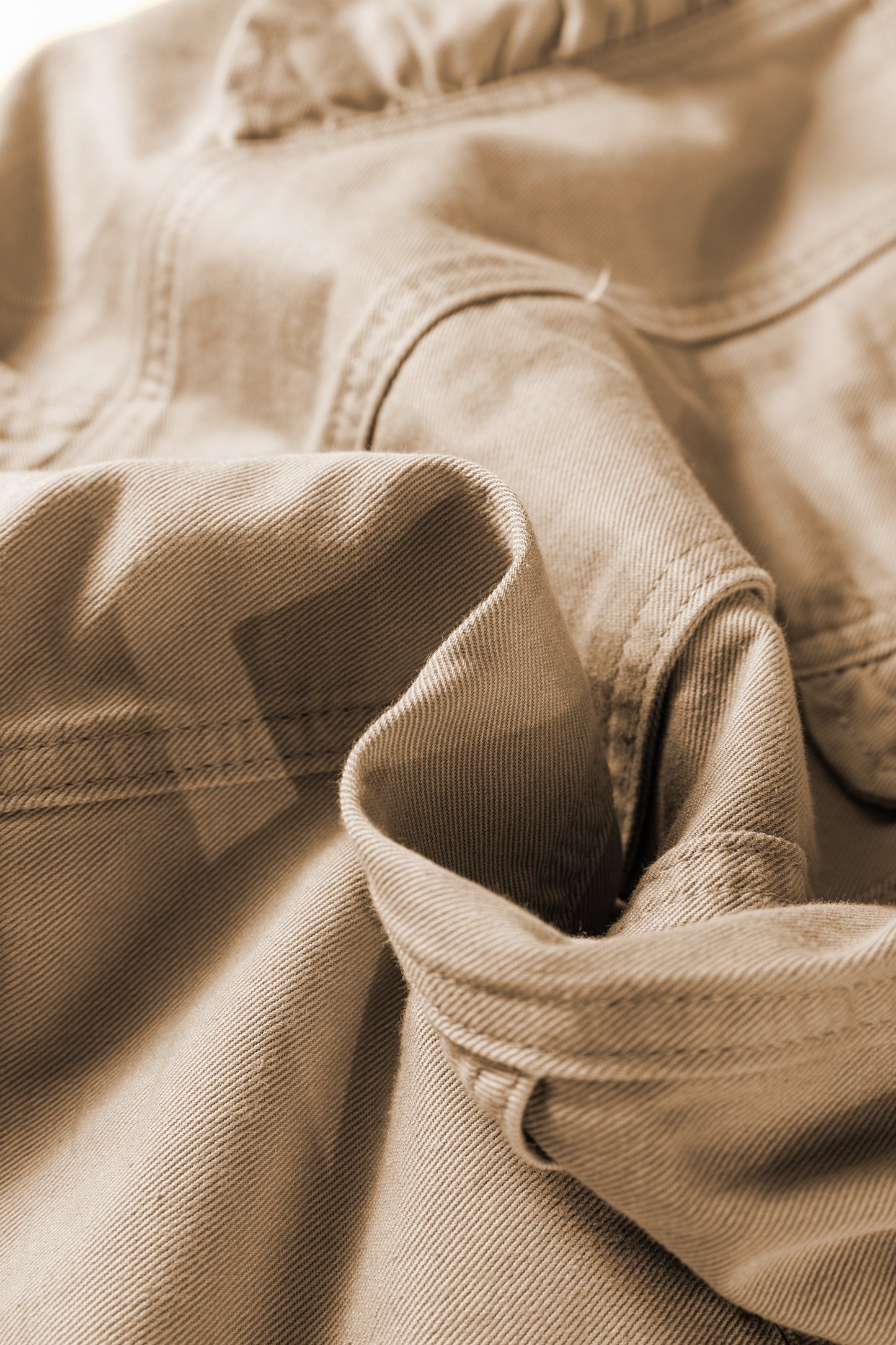 Pale Khaki Ruffled Patchwork Denim Jacket Vest-Outerwear/Vests-[Adult]-[Female]-2022 Online Blue Zone Planet