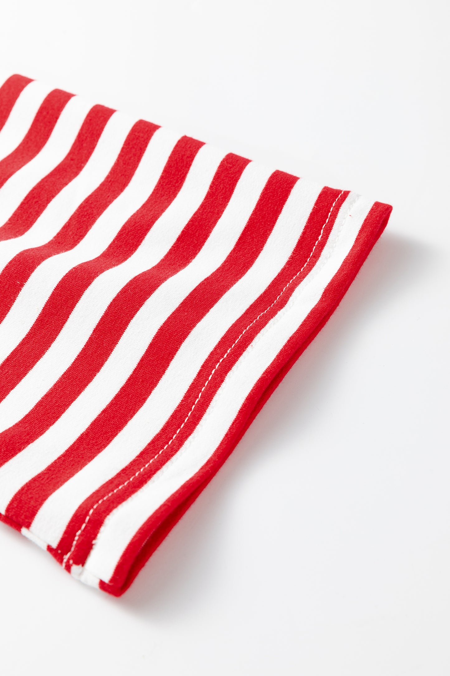 Red Stripe Drop Shoulder Long Sleeve Top Lounge Pants 2pcs Set-Loungewear & Sleepwear/Loungewear-[Adult]-[Female]-2022 Online Blue Zone Planet