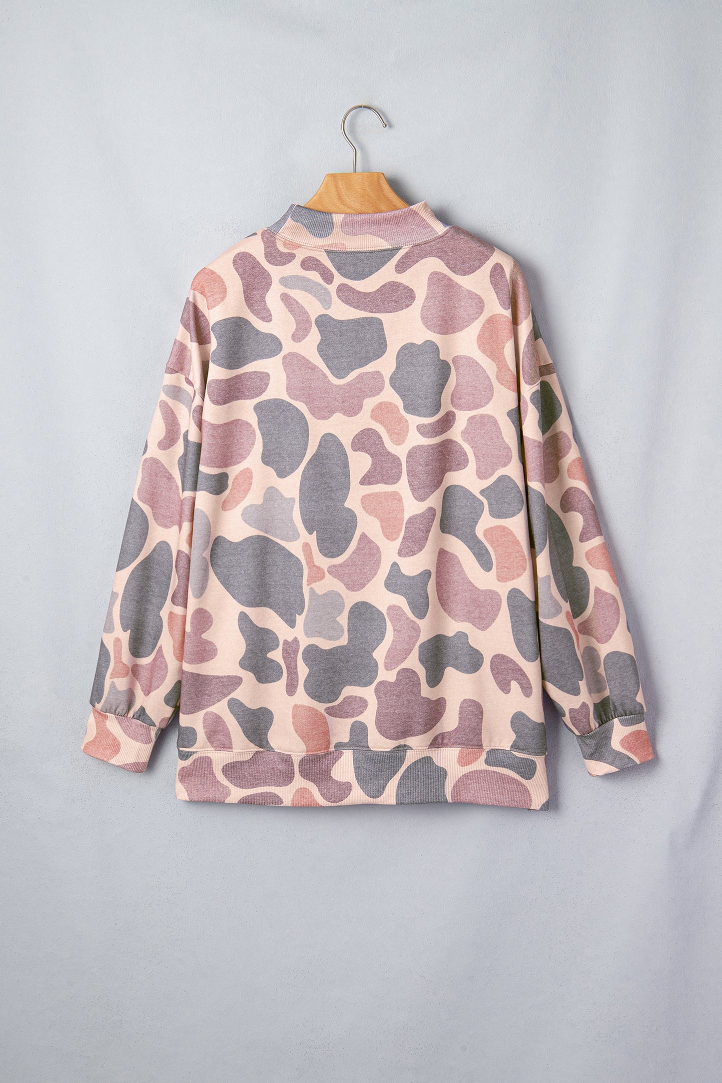 Multicolour Camo Print Howdy Western Style Baggy Pullover Sweatshirt-Tops/Sweatshirts & Hoodies-[Adult]-[Female]-2022 Online Blue Zone Planet