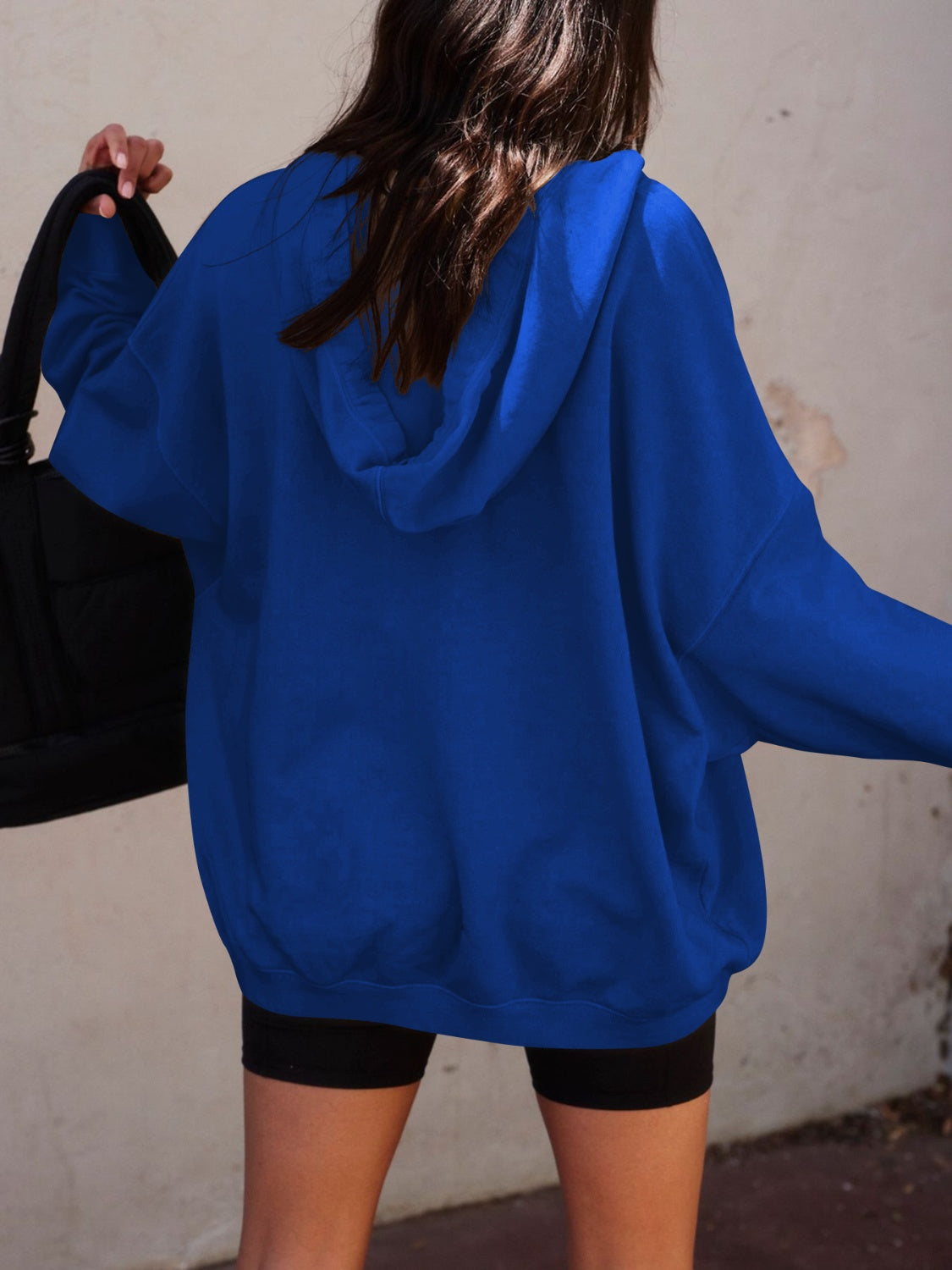 Blue Zone Planet | Lovelet Dropped Shoulder Long Sleeve Hoodie-TOPS / DRESSES-[Adult]-[Female]-Royal Blue-S-2022 Online Blue Zone Planet