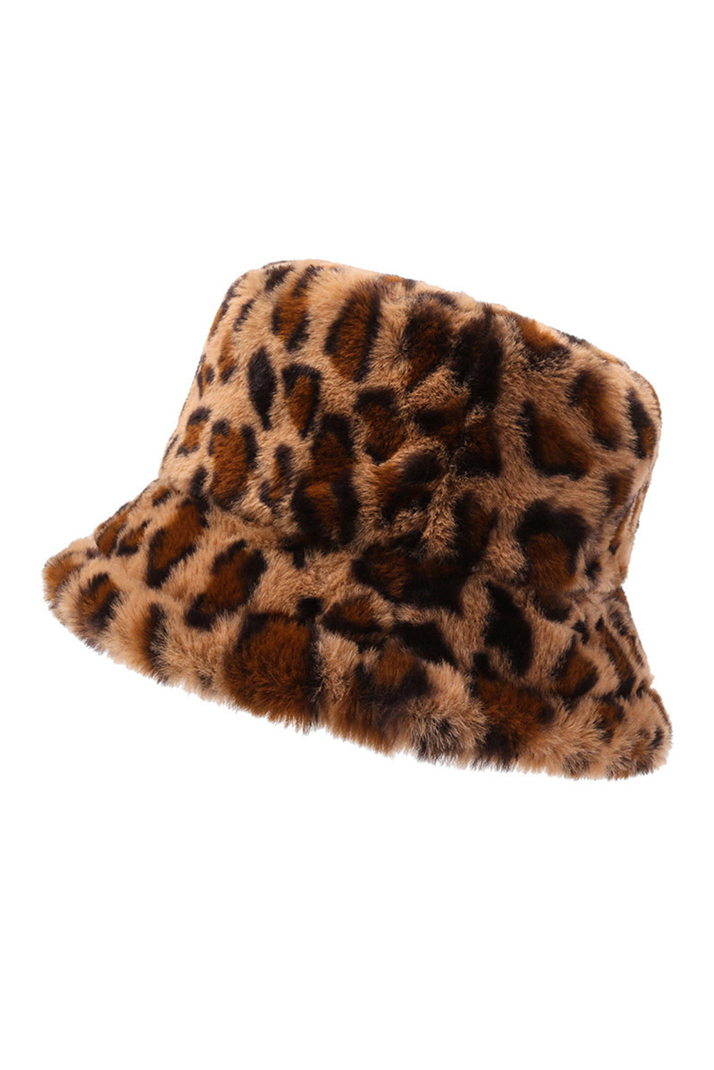 Thai Curry Leopard Plush Wide Brim Winter Fisherman Hat-Hats-[Adult]-[Female]-Thai Curry-ONE SIZE-2022 Online Blue Zone Planet