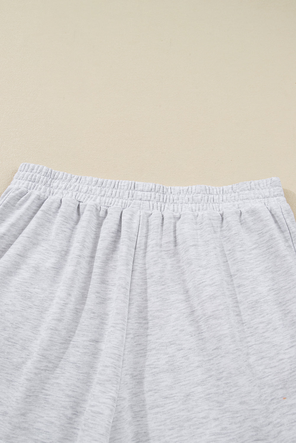 Light Grey Girly Bow Embroidered Puff Sleeve Pullover Loose Shorts Plus 2pcs Outfit-Plus Size/Plus Size Loungewear-[Adult]-[Female]-2022 Online Blue Zone Planet