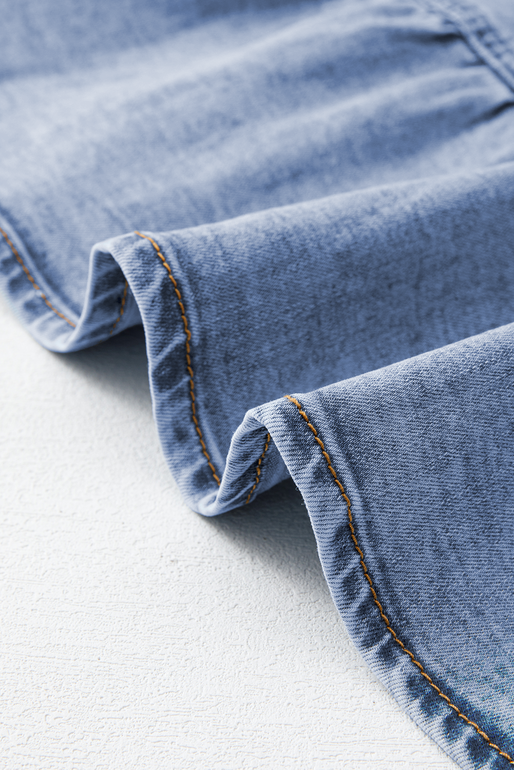 Beau Blue Asymmetric Ruffle Overlay Denim Mini Skirt-Bottoms/Skirts & Petticoat-[Adult]-[Female]-2022 Online Blue Zone Planet