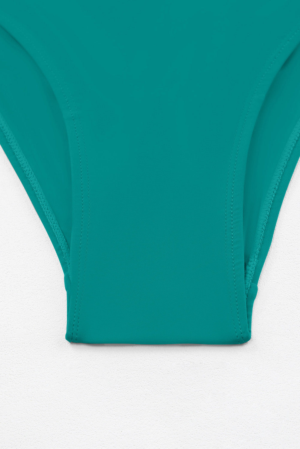 Blue Zone Planet |  Green Solid Square Neck Sleeveless Tankini Swimsuit Blue Zone Planet