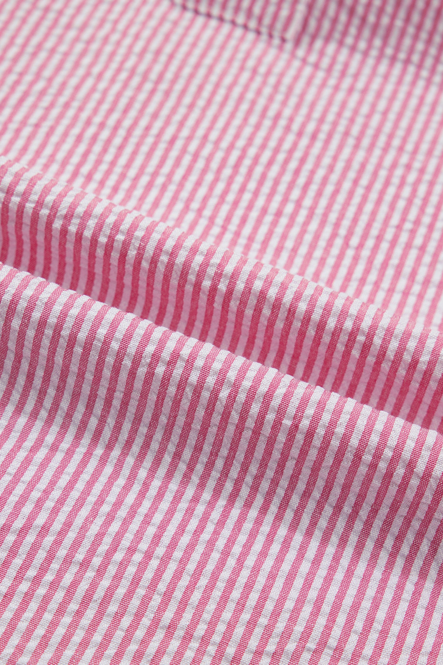 Rose Stripe Short Bubble Sleeve Split V Neck Blouse-Tops/Blouses & Shirts-[Adult]-[Female]-2022 Online Blue Zone Planet