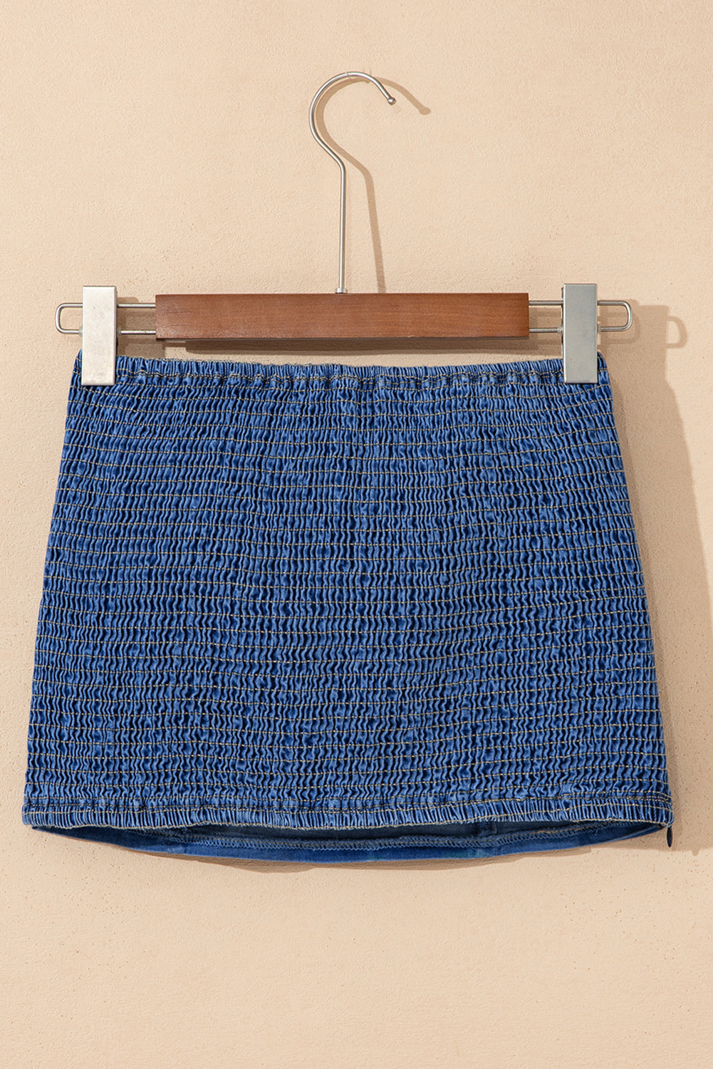 Sail Blue Vintage Bow Front Smocked Back Denim Tube Top-Tops/Tank Tops-[Adult]-[Female]-2022 Online Blue Zone Planet