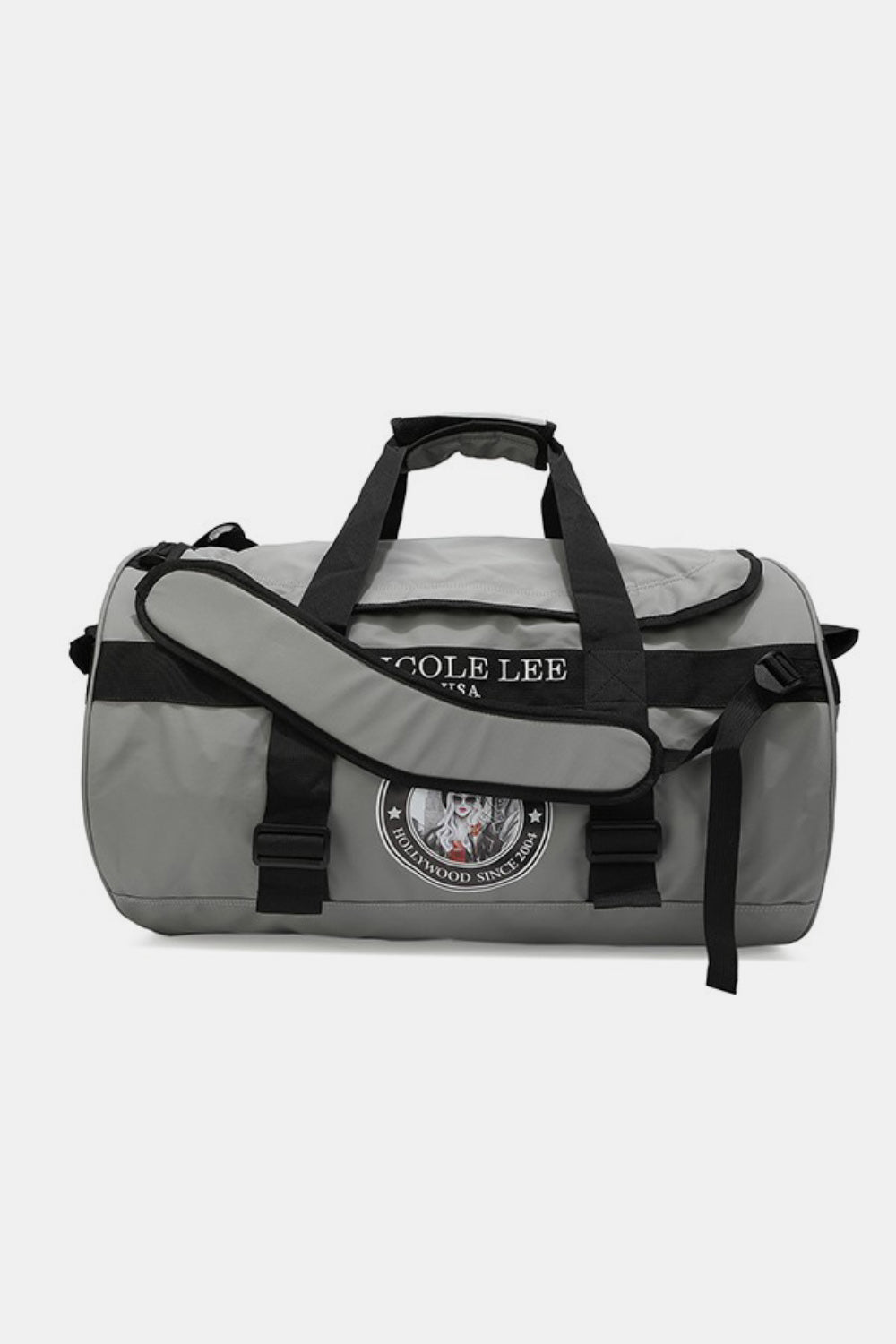 Blue Zone Planet | Nicole Lee USA Large Duffel Bag-TOPS / DRESSES-[Adult]-[Female]-Grey-One Size-2022 Online Blue Zone Planet