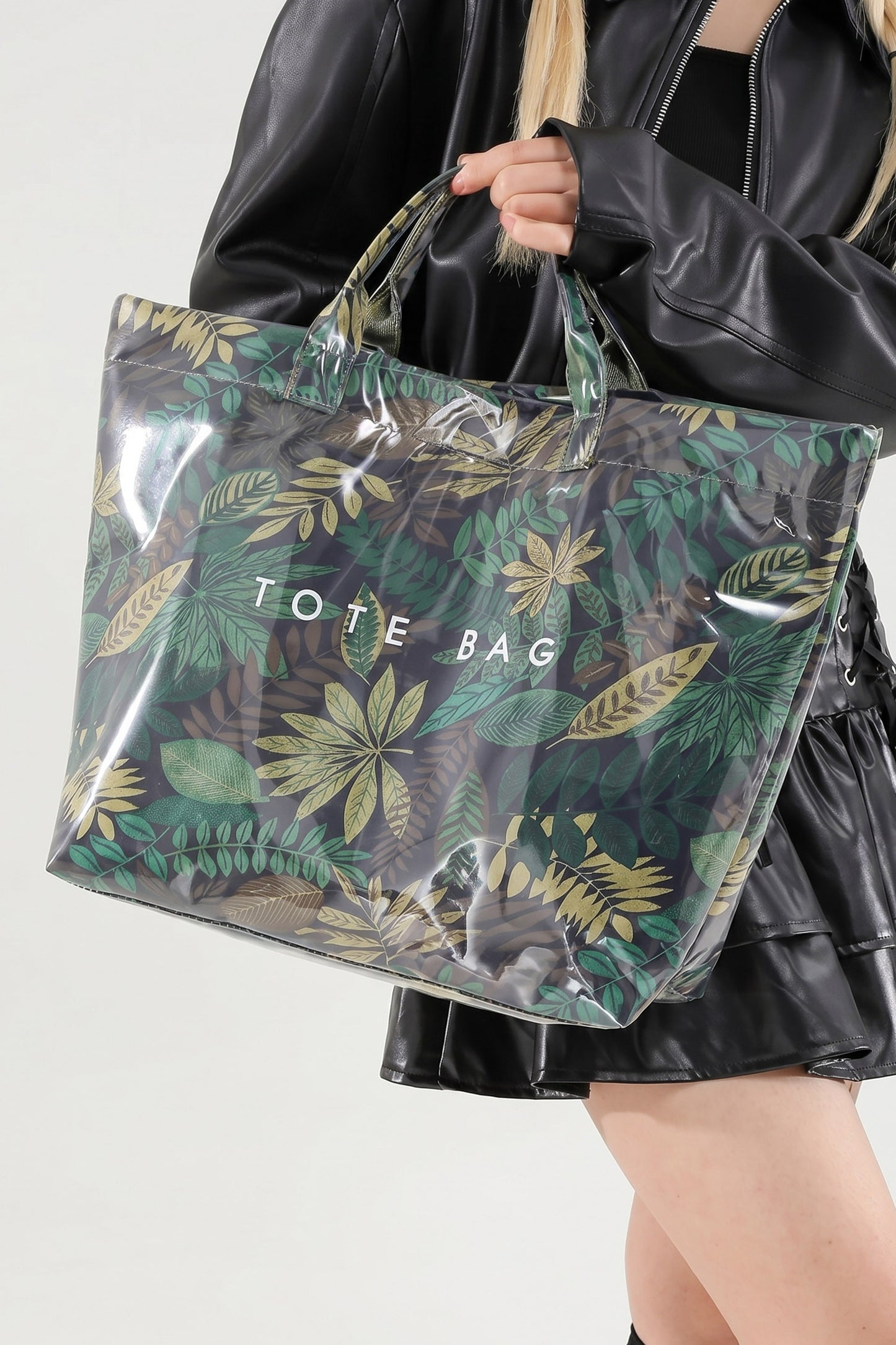 White Cow Spots Print Travel Tote Bag