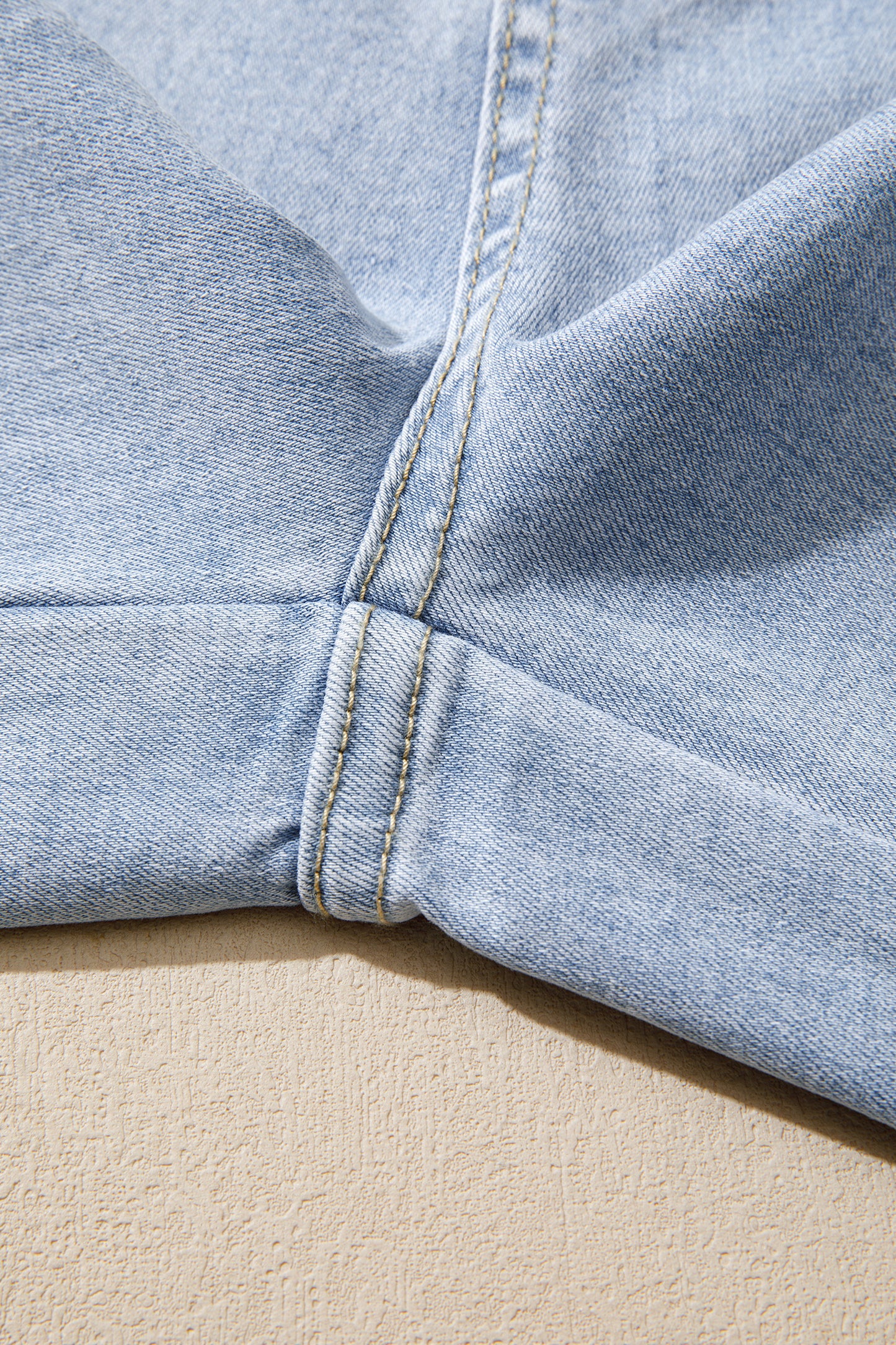 Beau Blue Lace Trim Casual Full-Length Regular Fit Jeans-Bottoms/Jeans-[Adult]-[Female]-2022 Online Blue Zone Planet