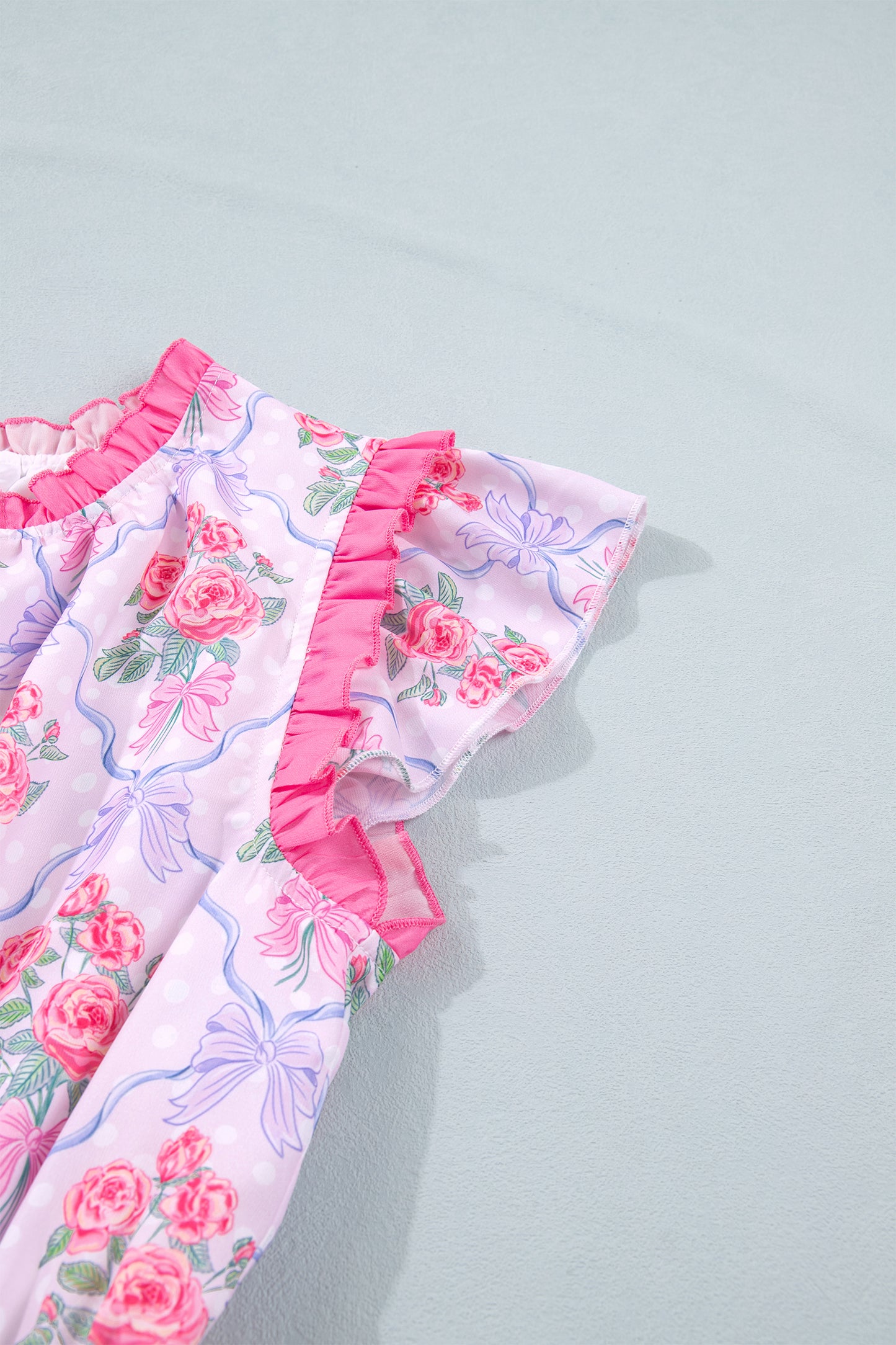 Purple Tiered Ruffles Sleeveless Summer Floral Dress-Dresses/Floral Dresses-[Adult]-[Female]-2022 Online Blue Zone Planet