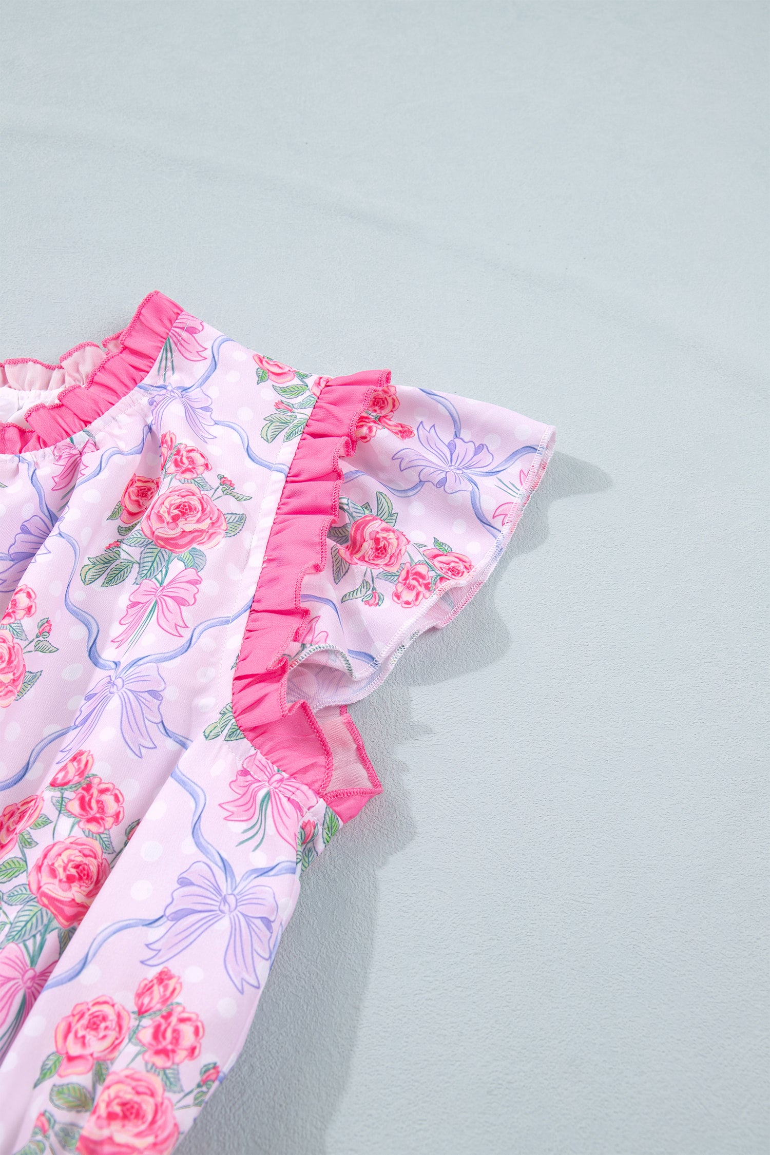 Purple Tiered Ruffles Sleeveless Summer Floral Dress-Dresses/Floral Dresses-[Adult]-[Female]-2022 Online Blue Zone Planet