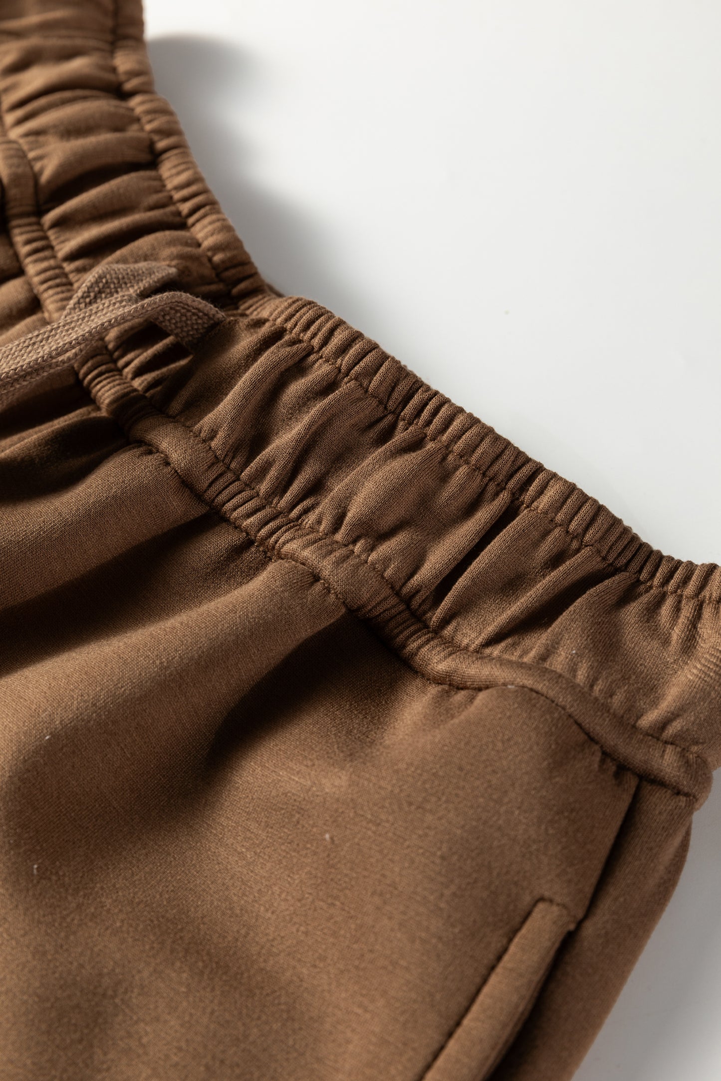 Coffee Solid Color V Neck Top and High Waist Pants Set-Two Piece Sets/Pant Sets-[Adult]-[Female]-2022 Online Blue Zone Planet