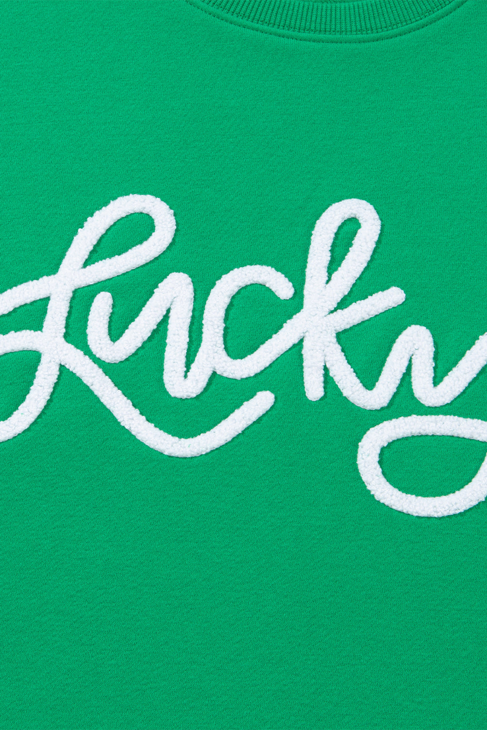 St. Patrick's Lucky Sequined Top Loose T-Shirt-Sweatshirts & Hoodies-[Adult]-[Female]-2022 Online Blue Zone Planet