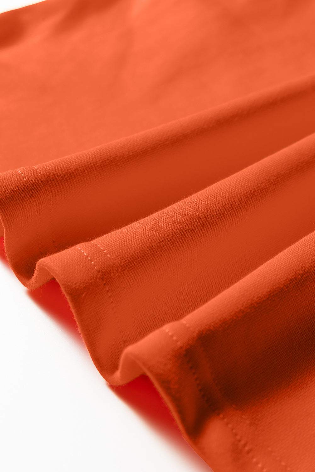 Orange Varsity Contrast Banded Sleeve Shift Sweatshirt Dress-TOPS / DRESSES-[Adult]-[Female]-2022 Online Blue Zone Planet