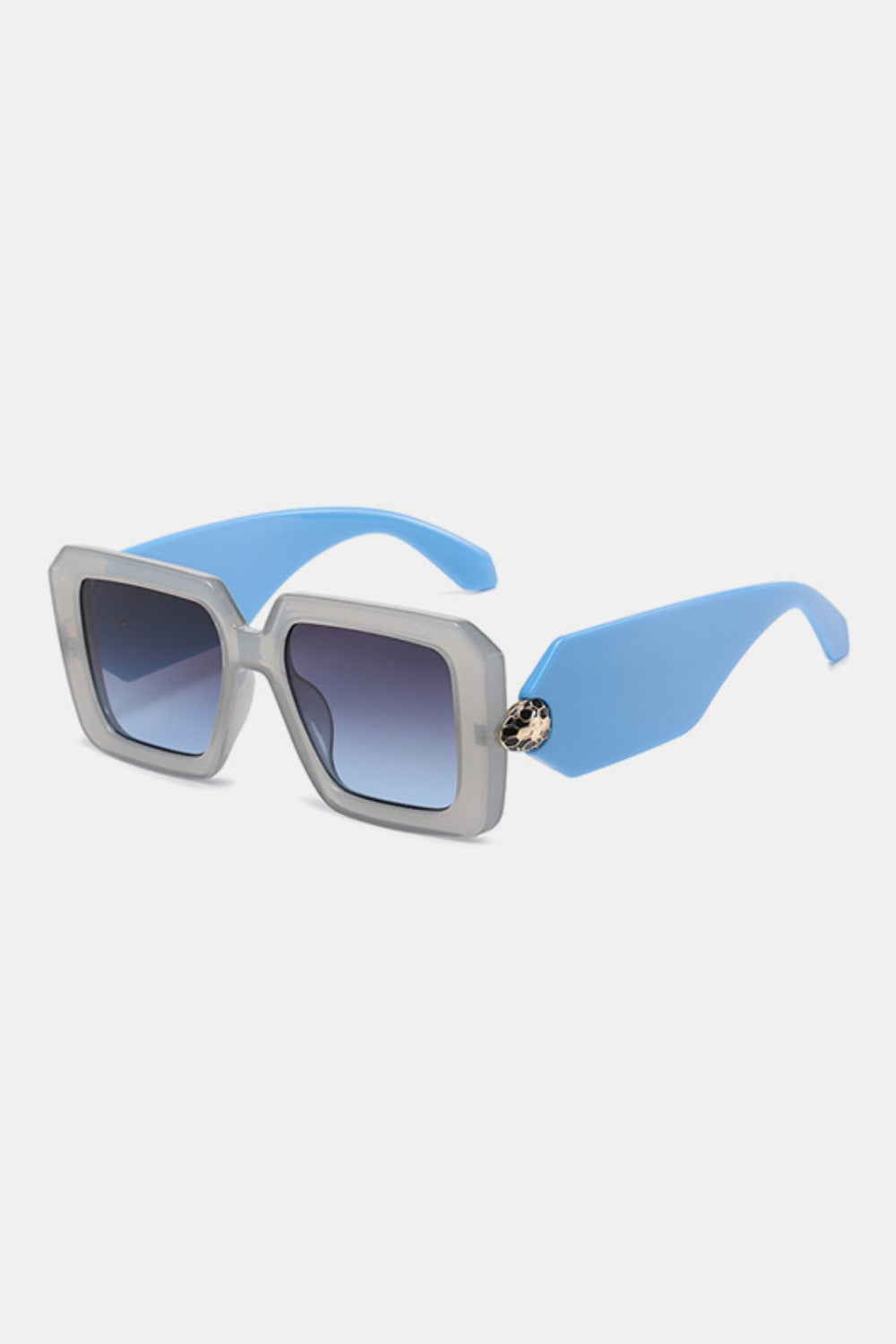 Polycarbonate Frame Square Sunglasses-TOPS / DRESSES-[Adult]-[Female]-Pastel Blue-One Size-2022 Online Blue Zone Planet