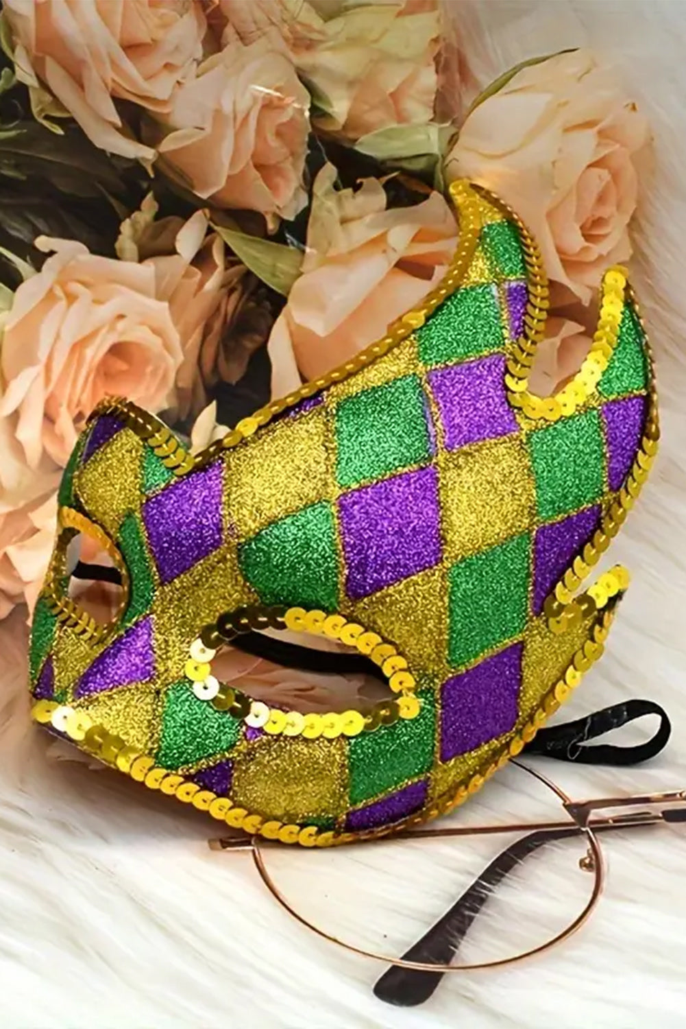 Gold Mardi Gras Carnival Mask-Accessories & Jewelry-[Adult]-[Female]-Gold-ONE SIZE-2022 Online Blue Zone Planet