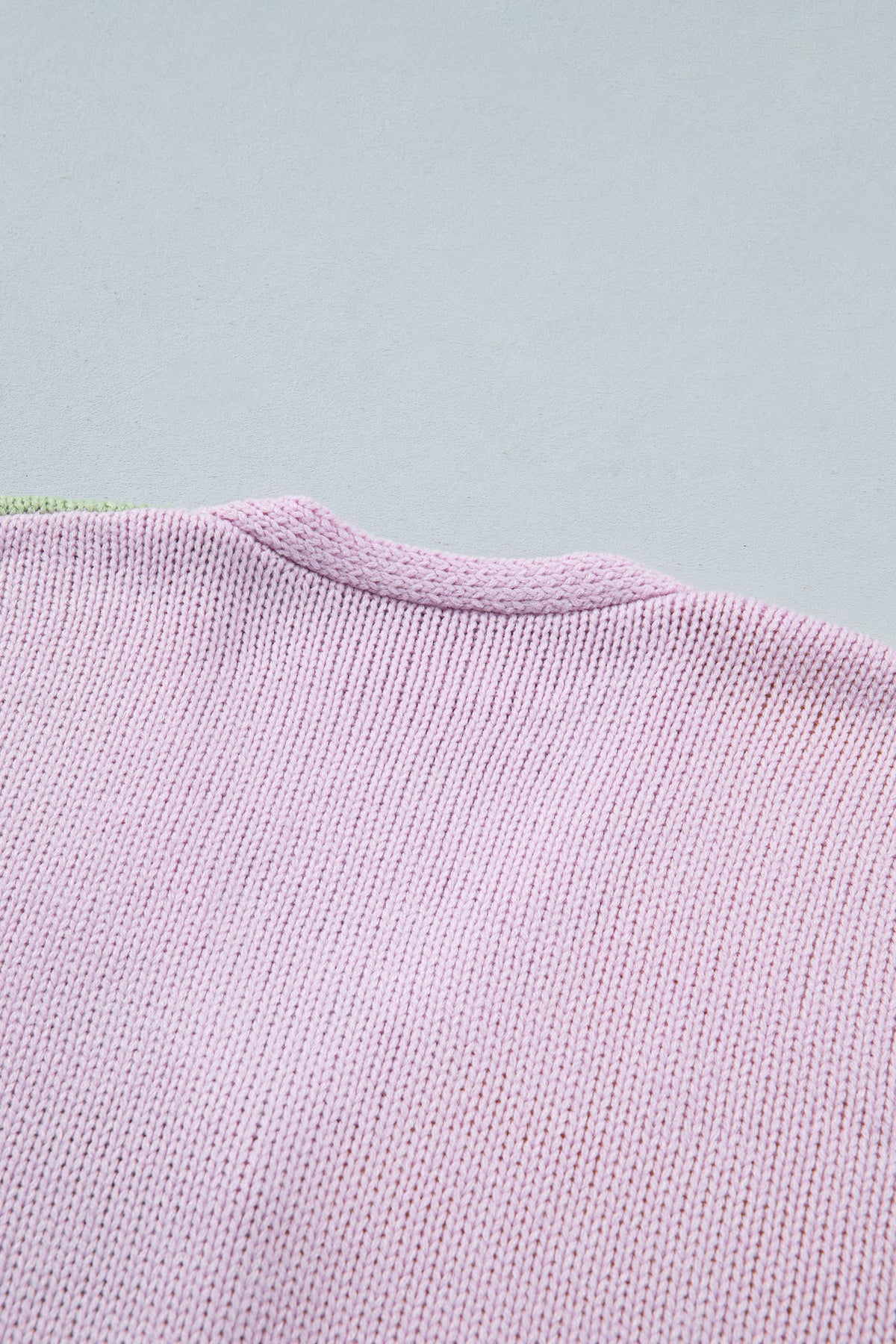 Yellow V Neck Drop Shoulder Patchwork Regular Wash Knitwear Cardigan-Sweaters & Cardigans/Cardigans-[Adult]-[Female]-2022 Online Blue Zone Planet