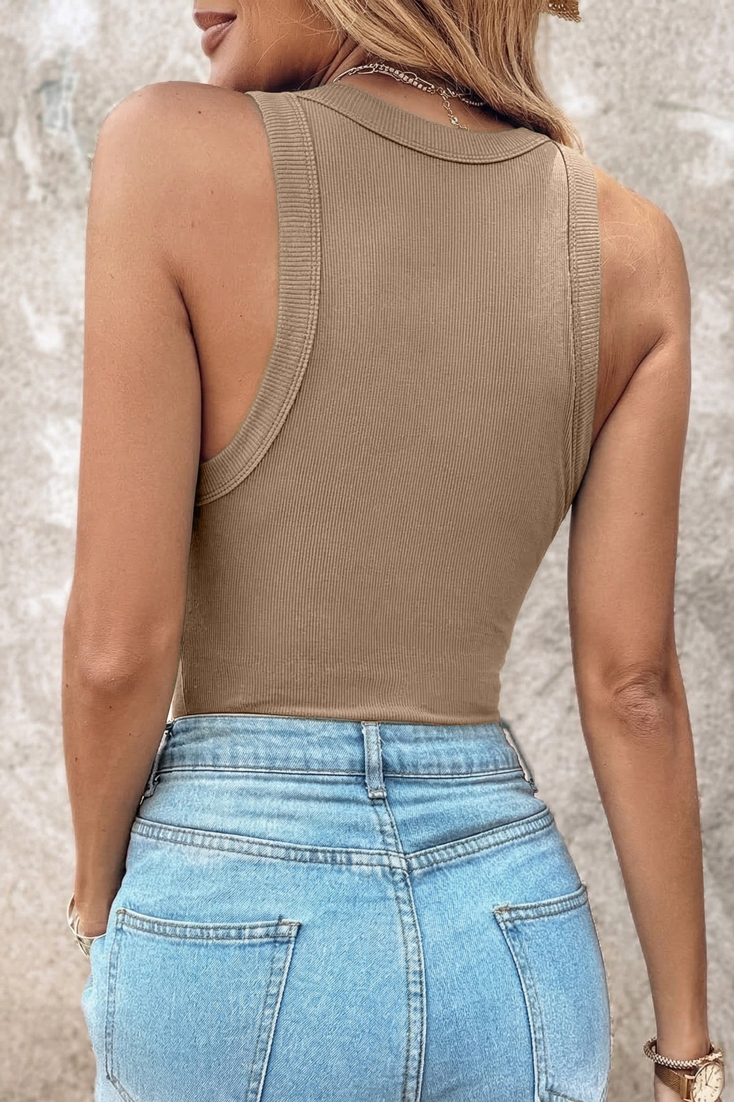 Four Leaf Clover Slim Ribbed Padded Tank Top-Tops/Tank Tops-[Adult]-[Female]-2022 Online Blue Zone Planet