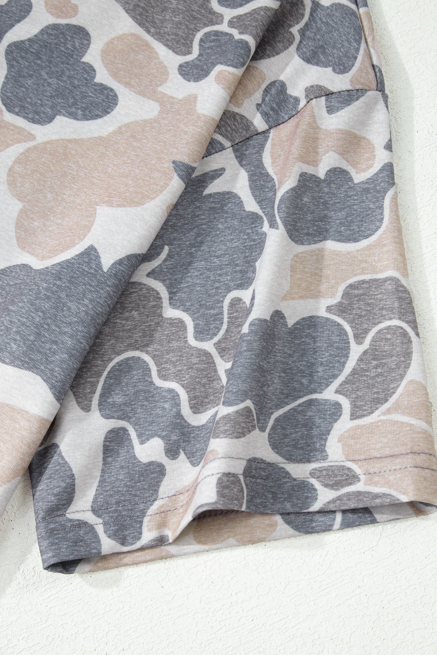 Multicolour Retro Camouflage Print Womens Casual T Shirt-Tops/Tops & Tees-[Adult]-[Female]-2022 Online Blue Zone Planet