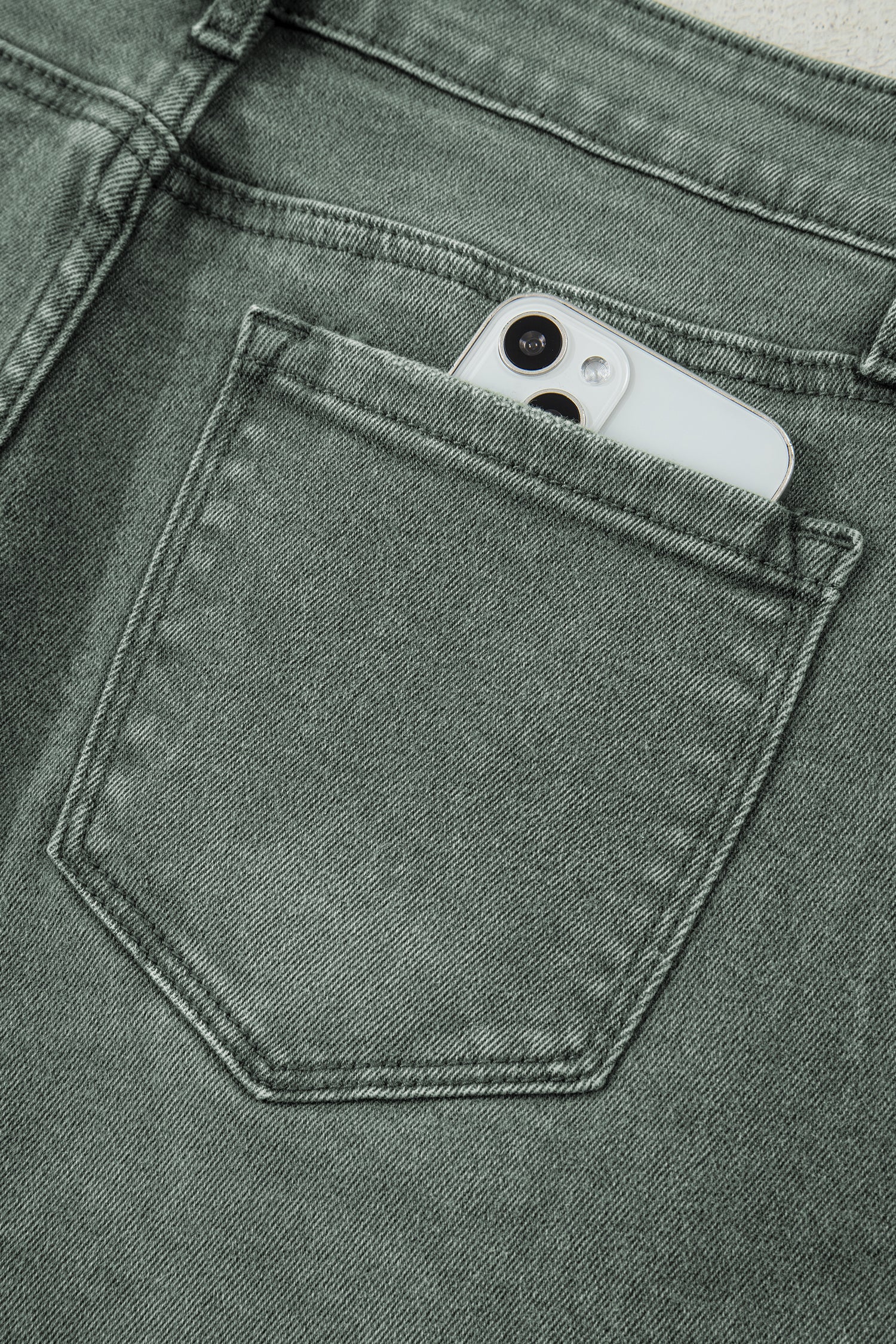 Four Leaf Clover Slight Distressed Raw Edge Wide Leg Jeans-Bottoms/Jeans-[Adult]-[Female]-2022 Online Blue Zone Planet