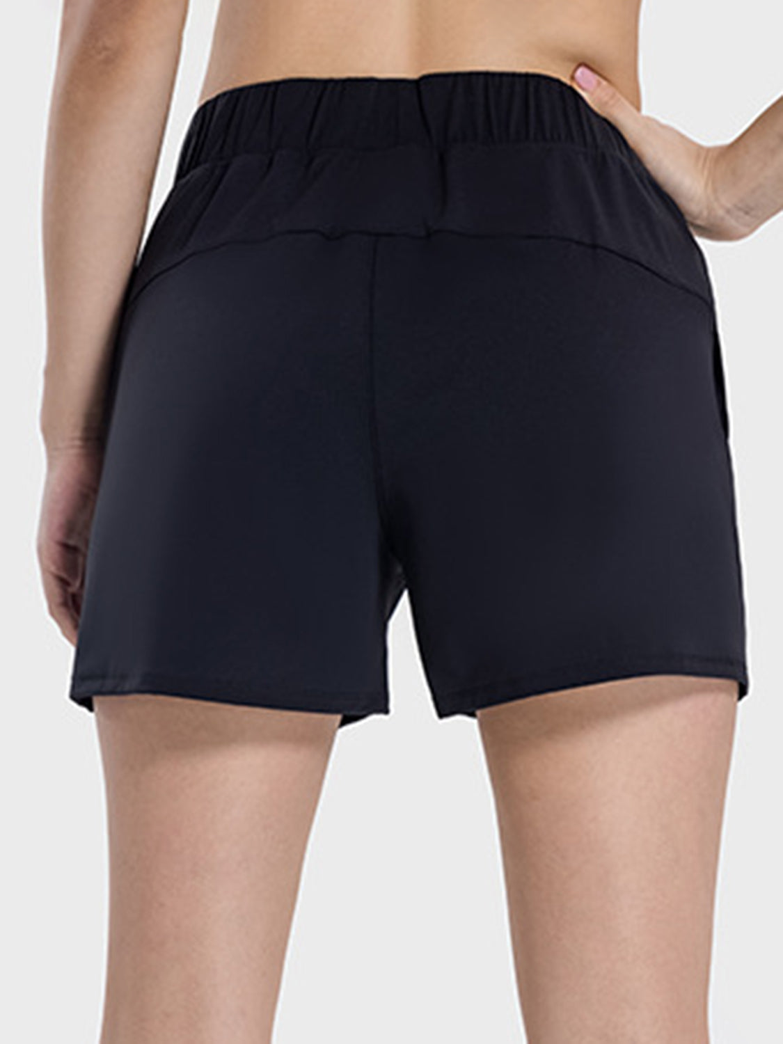 Blue Zone Planet | Elastic Waist Active Shorts-TOPS / DRESSES-[Adult]-[Female]-2022 Online Blue Zone Planet