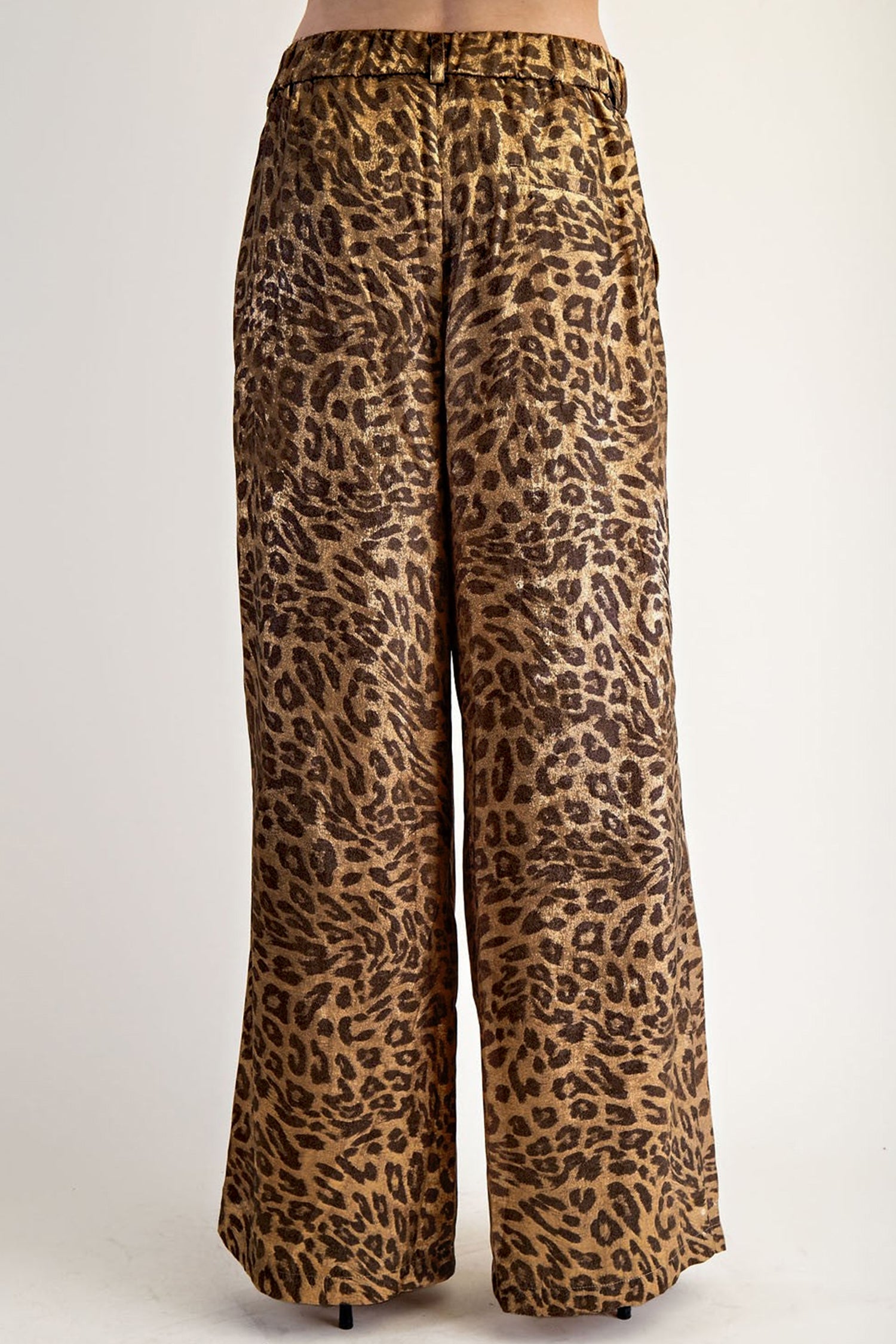 Multicolour Leopard Print Western Style Wide Leg Full Length Pants-Bottoms/Pants & Culotte-[Adult]-[Female]-2022 Online Blue Zone Planet