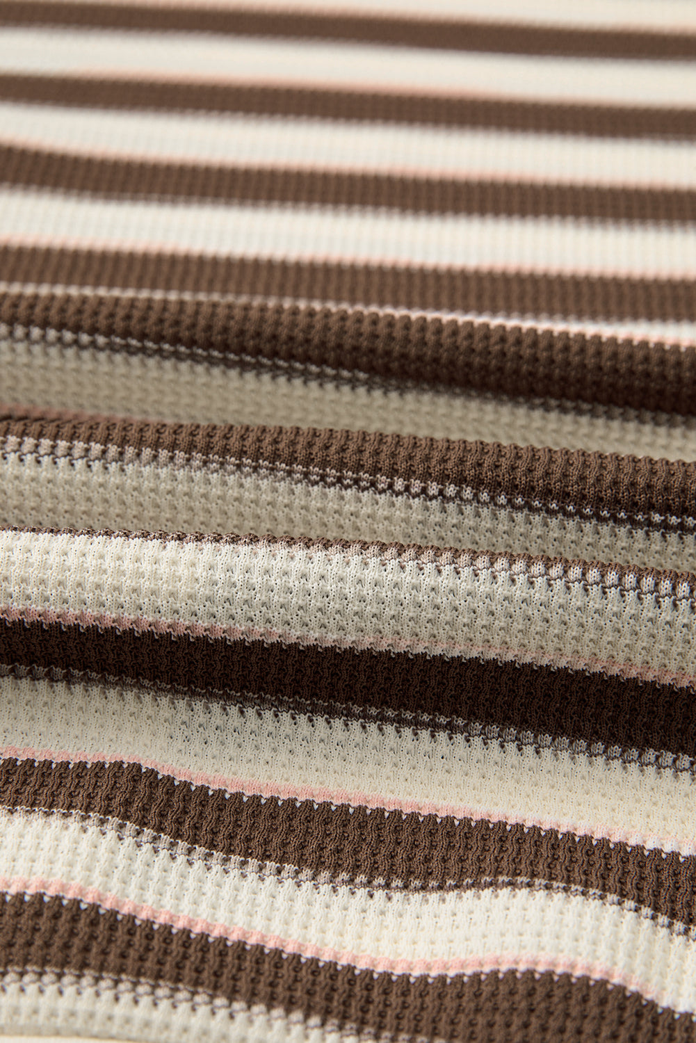 Khaki Stripe Stitched Detail Color Block Patchwork Oversized Pullover Top-Tops/Long Sleeve Tops-[Adult]-[Female]-2022 Online Blue Zone Planet