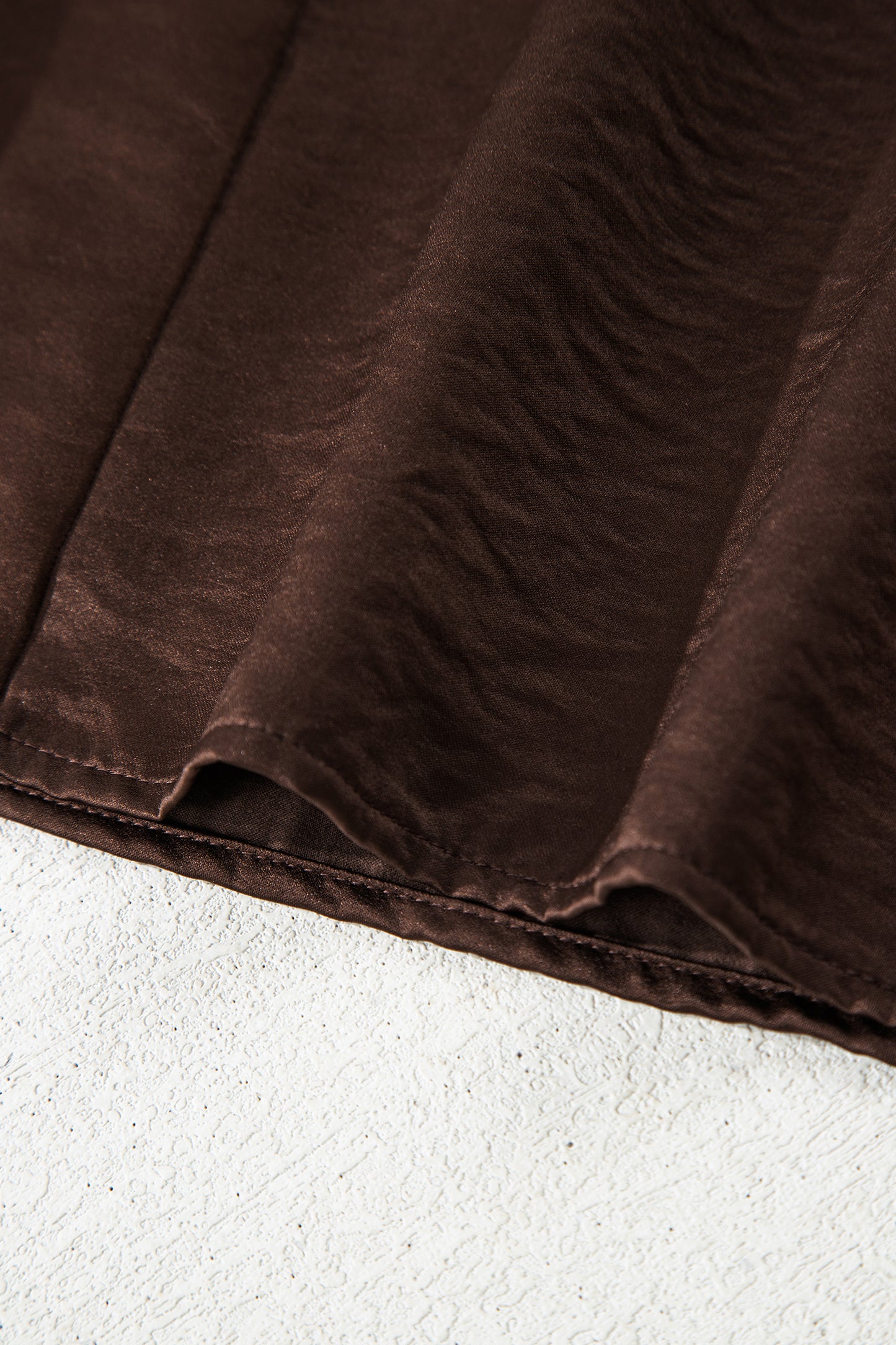 Dark Brown Braided V Neck Long Sleeve Loose Top and Drawstring High Waist Pants 2pcs Outfit-Two Piece Sets/Pant Sets-[Adult]-[Female]-2022 Online Blue Zone Planet