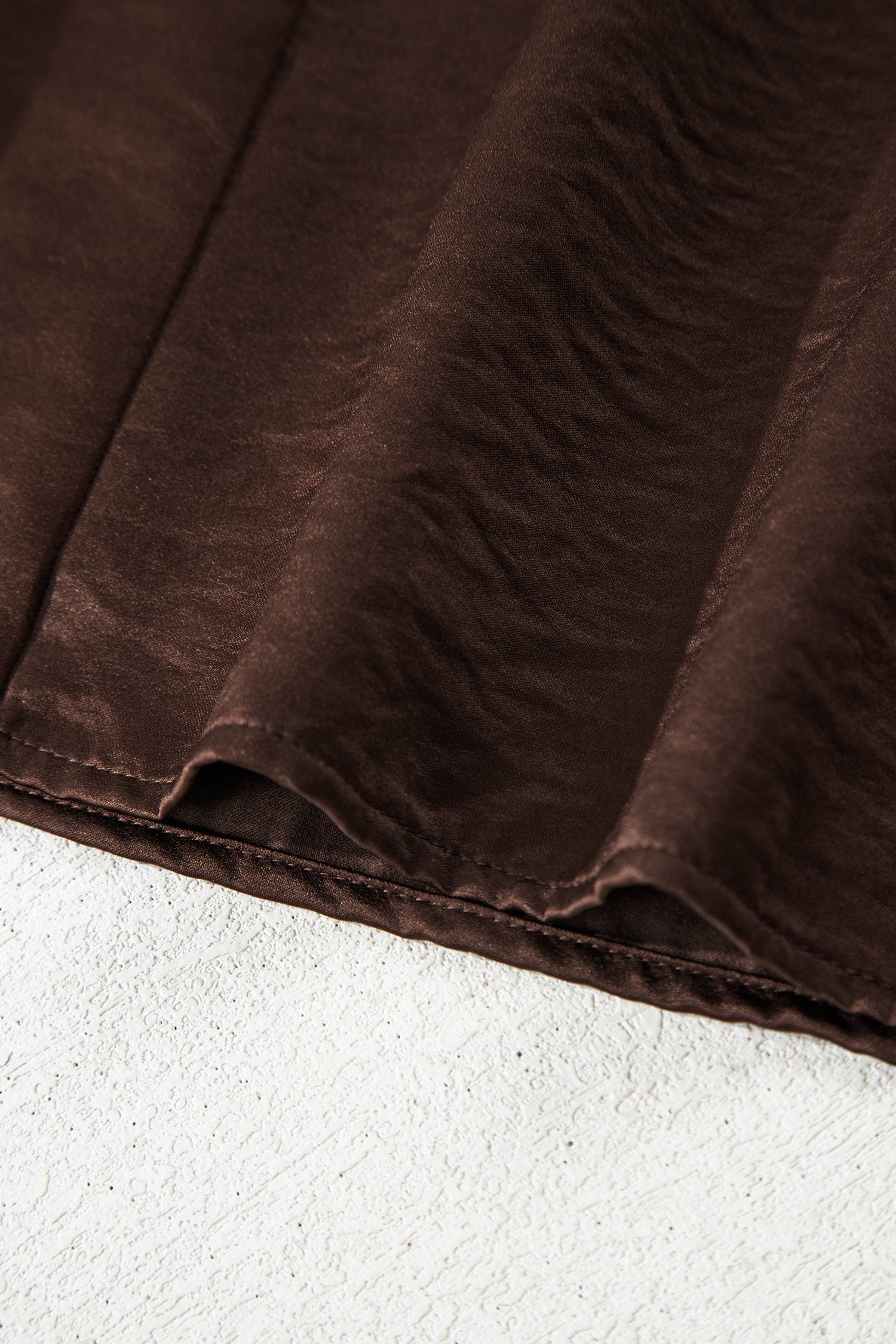 Dark Brown Braided V Neck Long Sleeve Loose Top and Drawstring High Waist Pants 2pcs Outfit-Two Piece Sets/Pant Sets-[Adult]-[Female]-2022 Online Blue Zone Planet