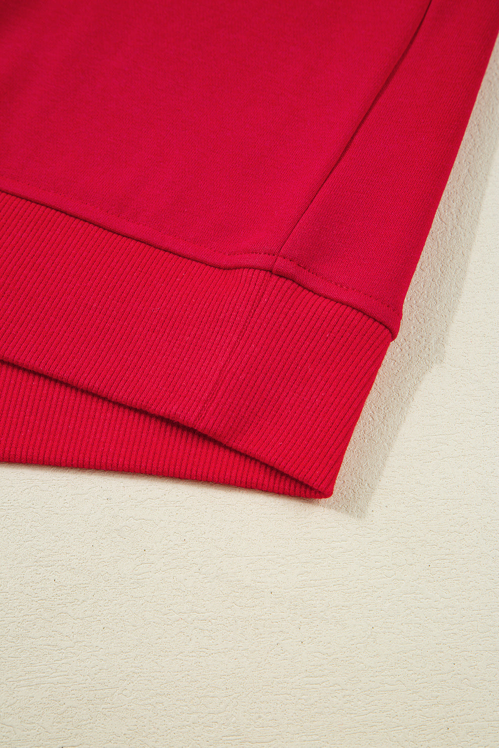 Fiery Red Varsity Striped Detail Crewneck Pullover Elastic Sweatpants 2pcs Outfit-Two Piece Sets/Pant Sets-[Adult]-[Female]-2022 Online Blue Zone Planet