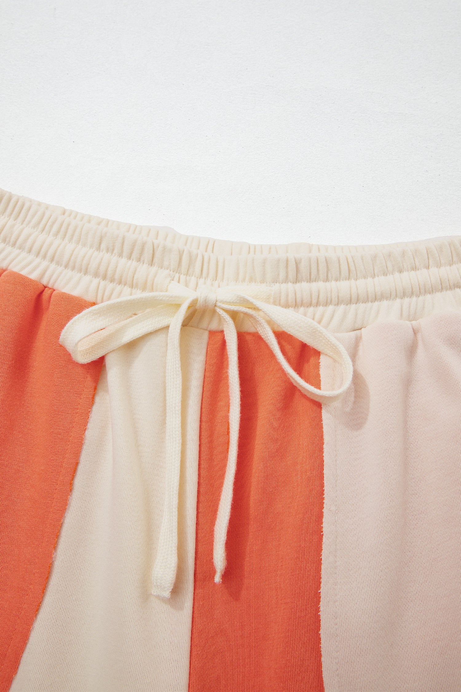 Russet Orange Raw Seam Colorblock Wide Leg Ankle Length Casual Pants-Bottoms/Pants & Culotte-[Adult]-[Female]-2022 Online Blue Zone Planet