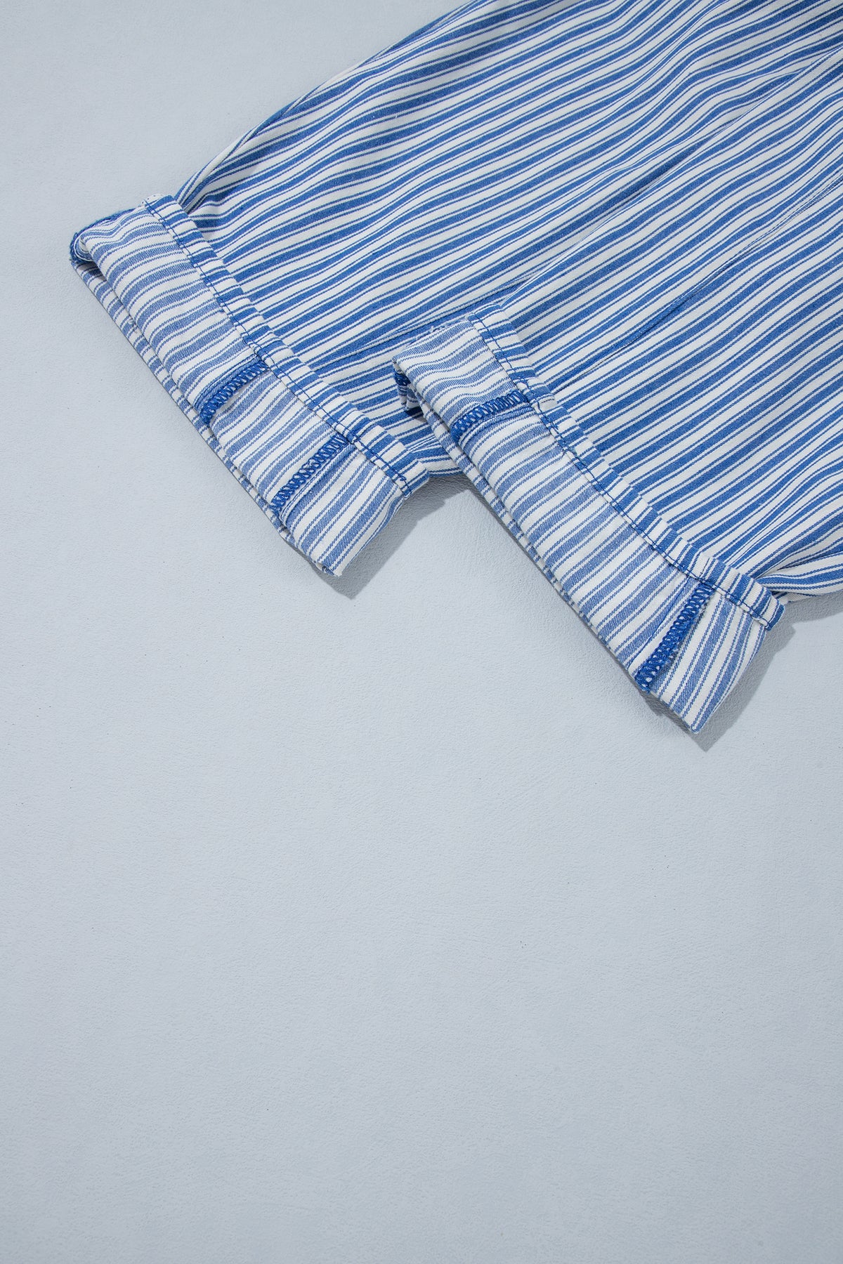 Blue Stripe Drawstring Casual Loose Pants-Bottoms/Pants & Culotte-[Adult]-[Female]-2022 Online Blue Zone Planet