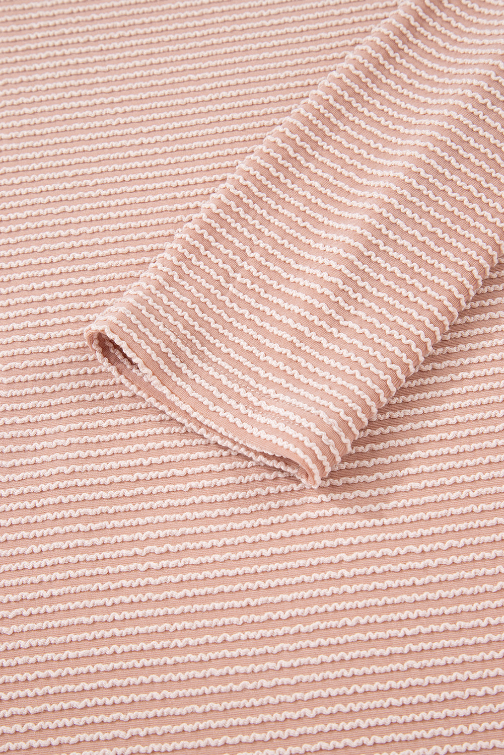 Pale Chestnut Horizontal Twist Ribbed Drawstring Cowl Neck Knit Top-Tops/Long Sleeve Tops-[Adult]-[Female]-2022 Online Blue Zone Planet