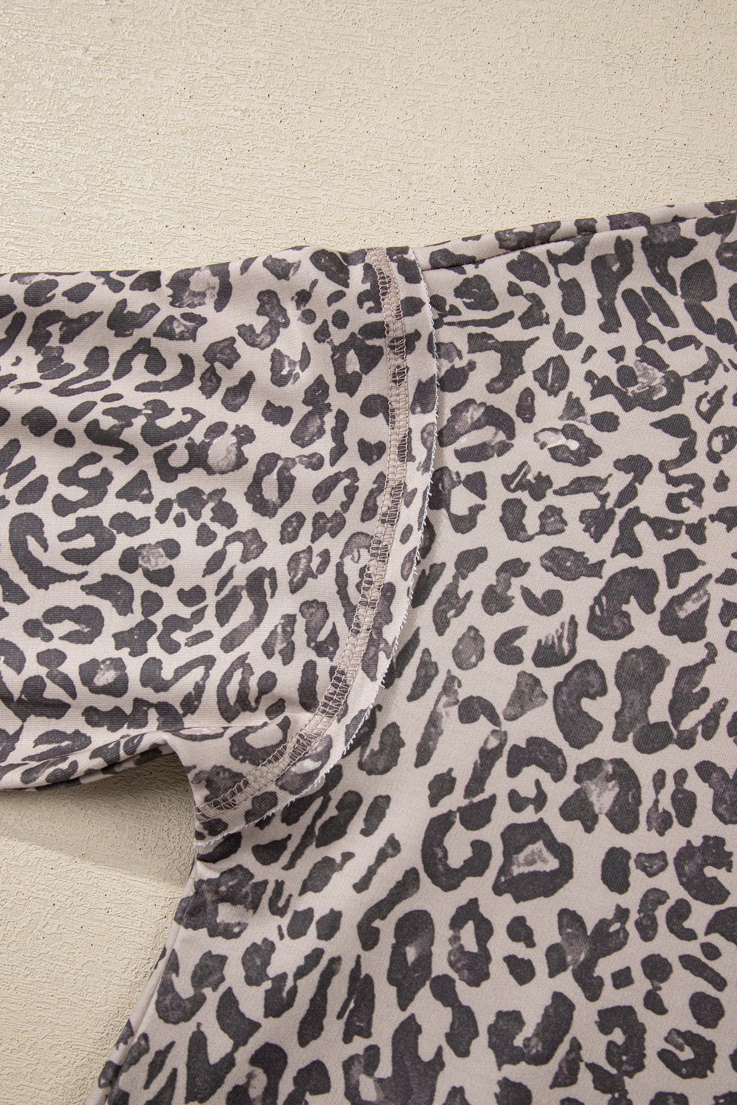 Pink Leopard Print Patchwork Crew Neck Sweatshirt-Tops/Sweatshirts & Hoodies-[Adult]-[Female]-2022 Online Blue Zone Planet