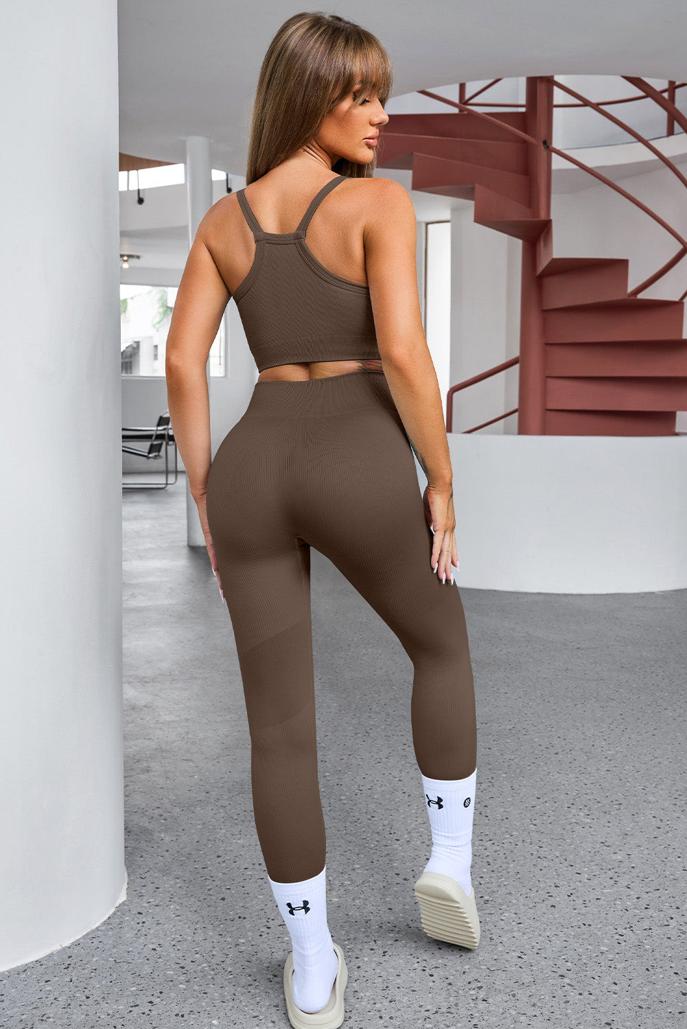 Tank Cropped Active Top and Pants Set-TOPS / DRESSES-[Adult]-[Female]-2022 Online Blue Zone Planet