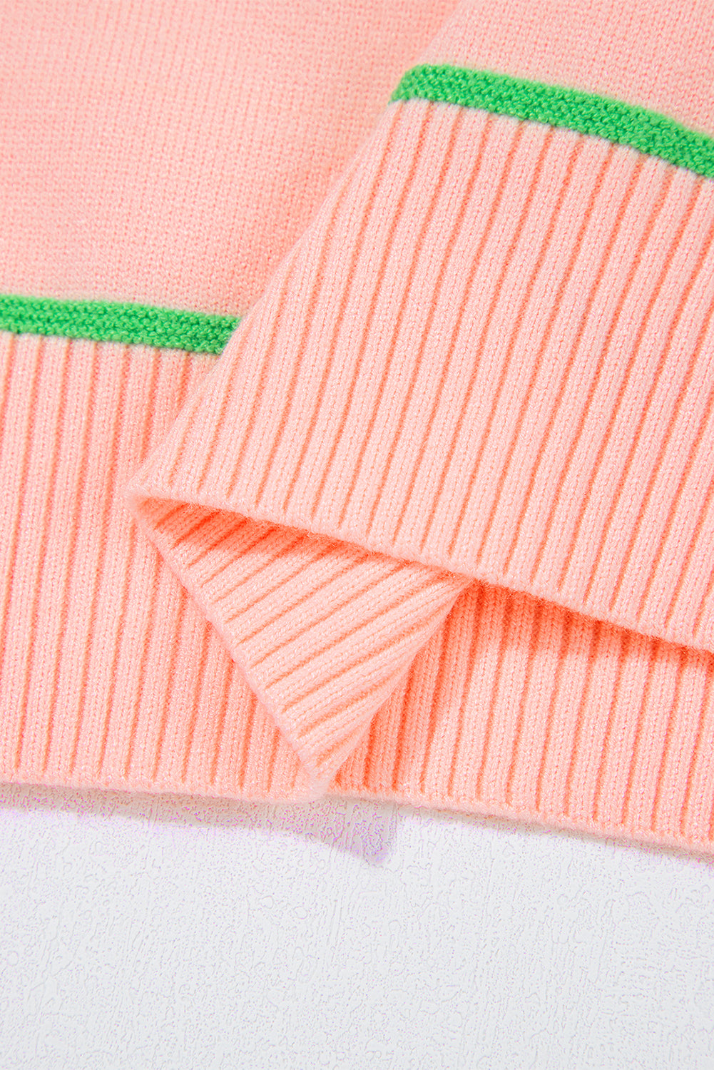 Pink Colorblock Striped Half Sleeve Drop Shoulder Sweater-TOPS / DRESSES-[Adult]-[Female]-2022 Online Blue Zone Planet