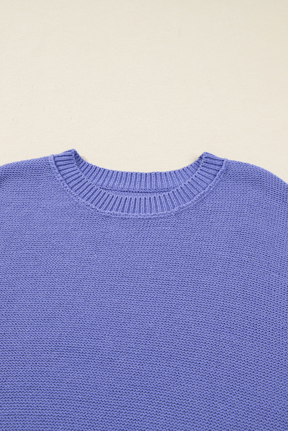 Wisteria Plus Size Striped Trim Drop Shoulder Knit Loose Sweater-TOPS / DRESSES-[Adult]-[Female]-2022 Online Blue Zone Planet