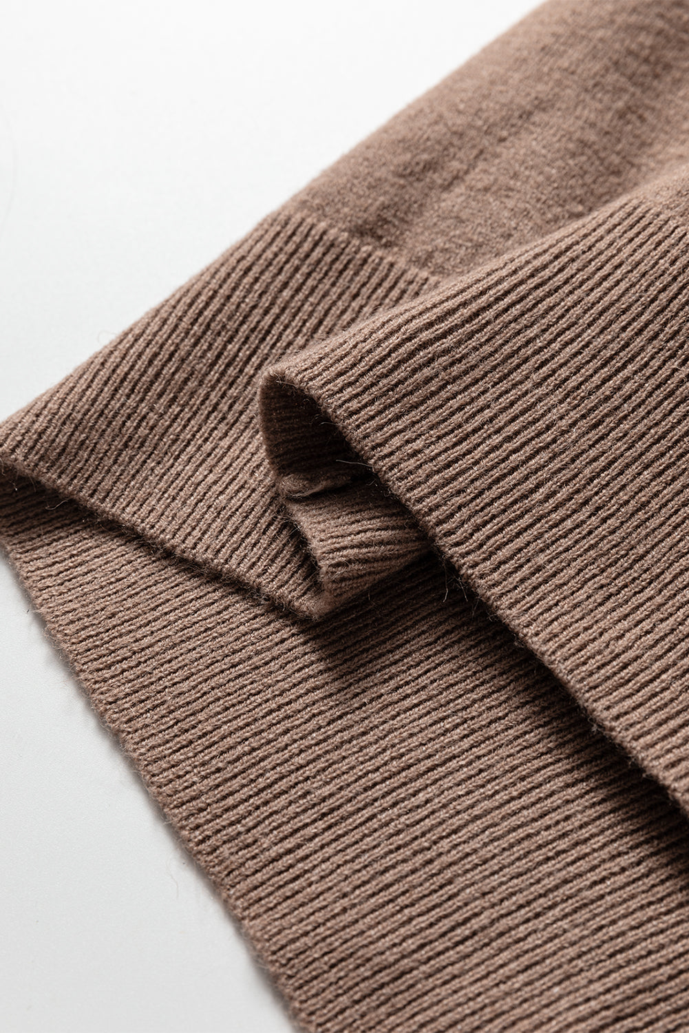 Dark Khaki Contrast Striped Trim V Neck Varsity Sweater-TOPS / DRESSES-[Adult]-[Female]-2022 Online Blue Zone Planet