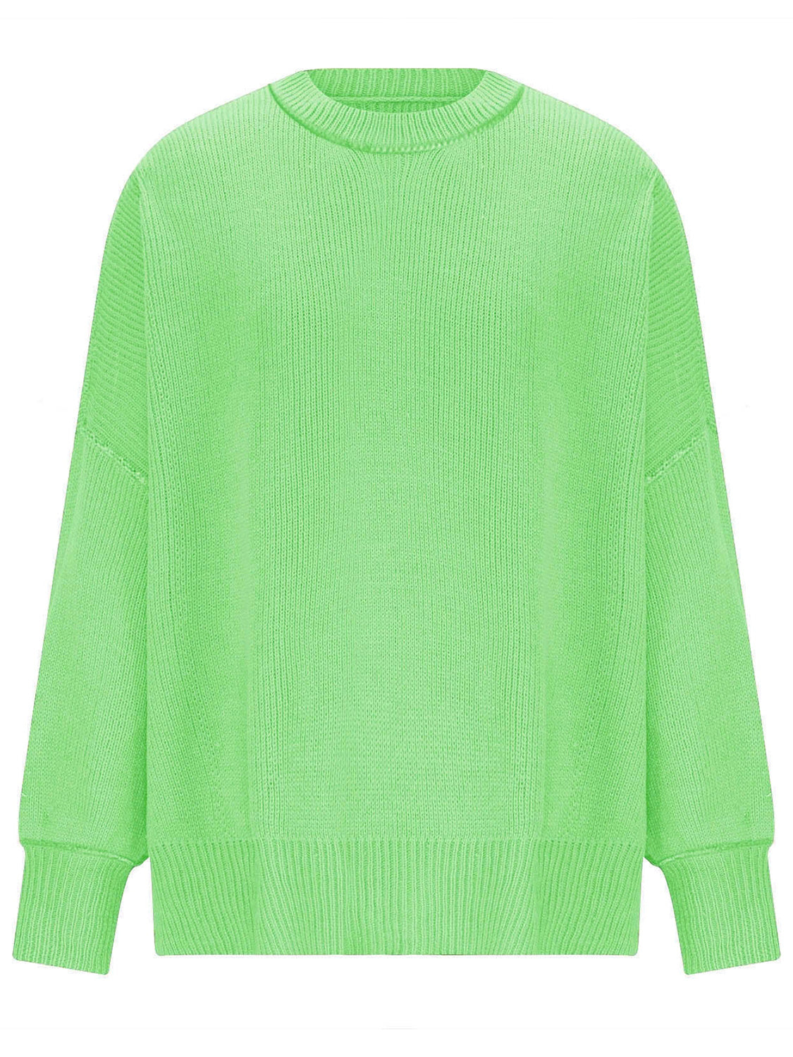 Round Neck Long Sleeve Sweater-TOPS / DRESSES-[Adult]-[Female]-2022 Online Blue Zone Planet