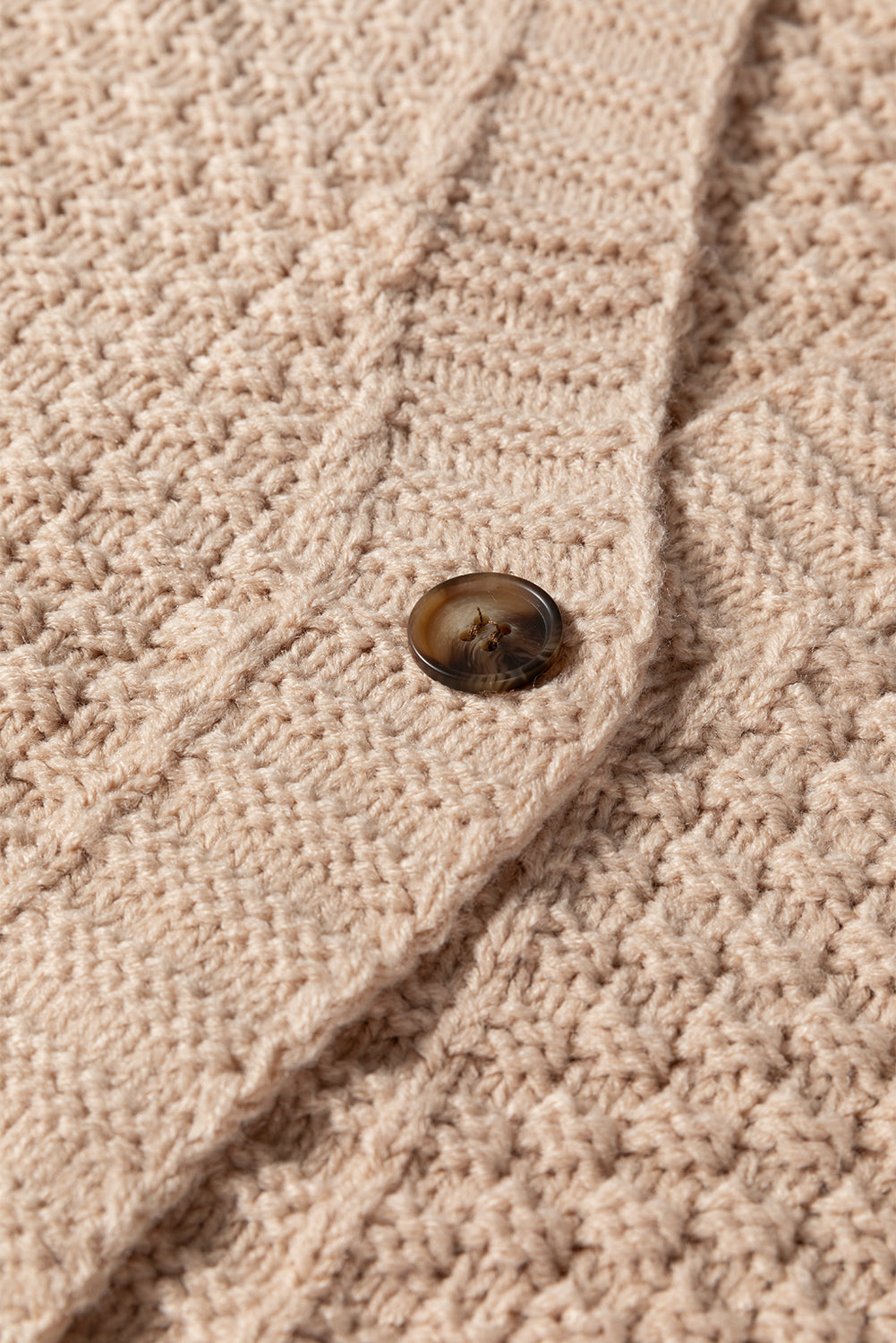 Smoke Gray Open Front Knitted Denim Pocket Patchwork Cardigan-Sweaters & Cardigans/Cardigans-[Adult]-[Female]-2022 Online Blue Zone Planet